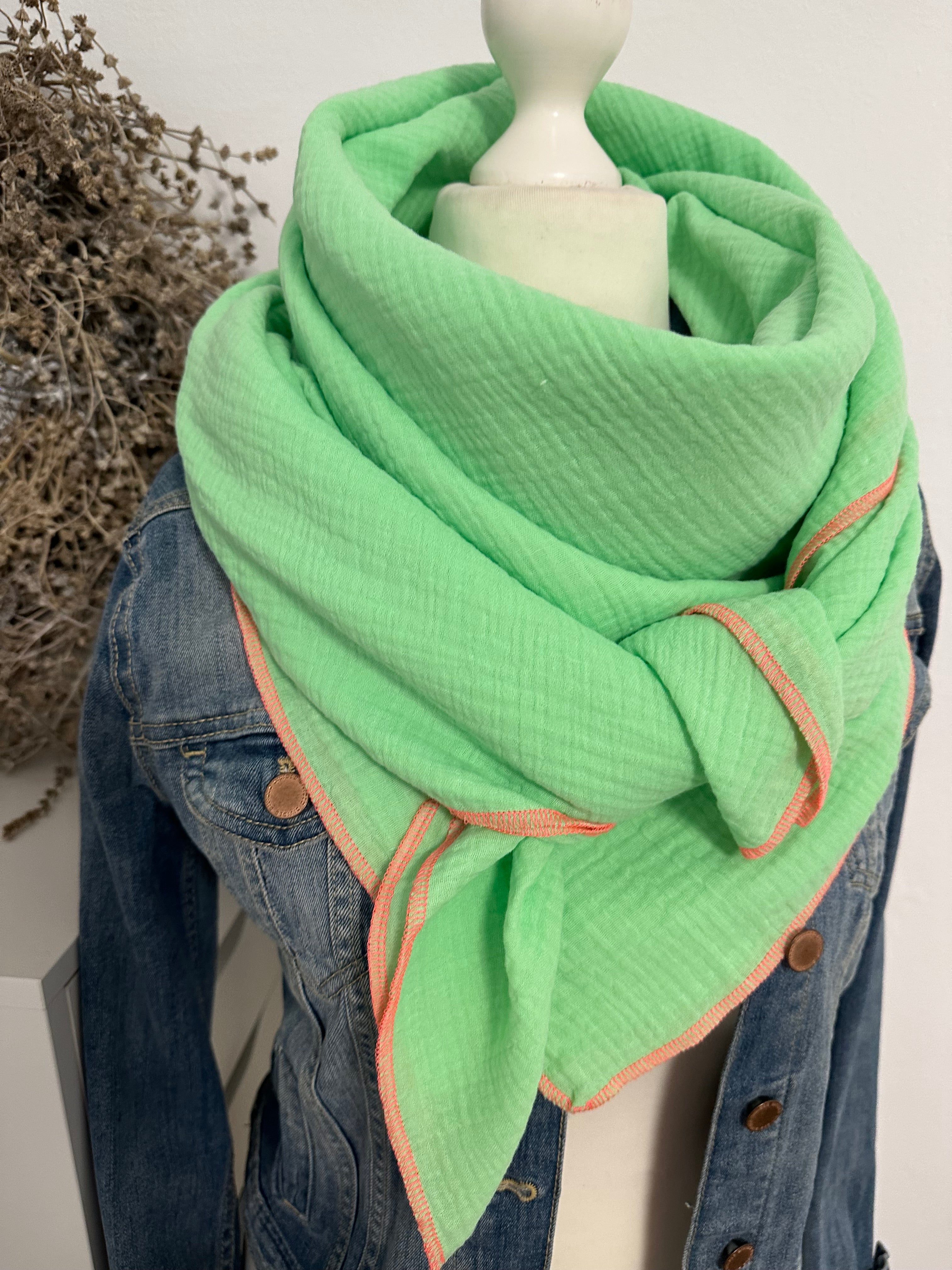 Musselintuch, Tuch, Damentuch, Musselin XXL Tuch