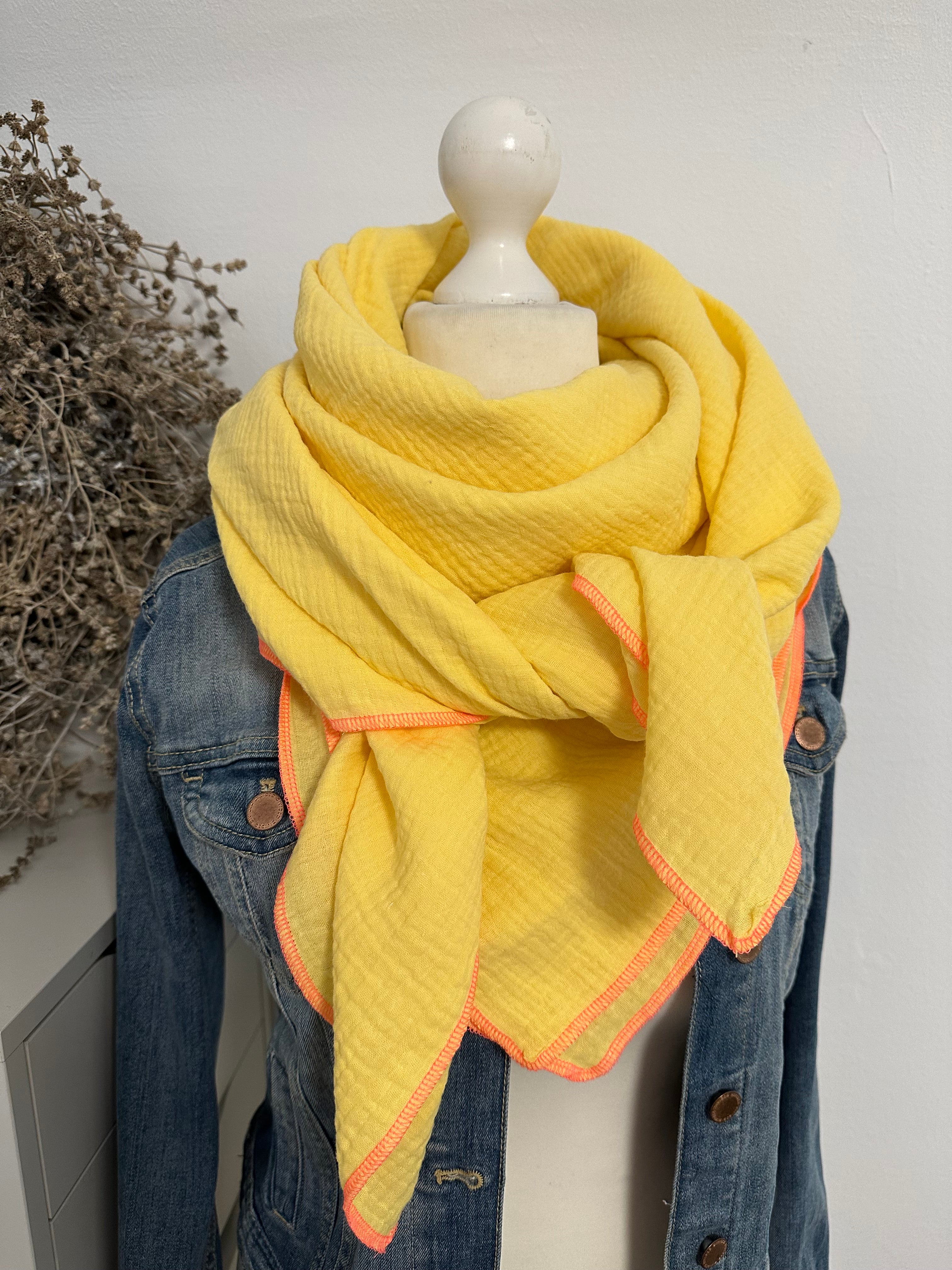 Musselintuch, Tuch, Damentuch, Musselin XXL Tuch