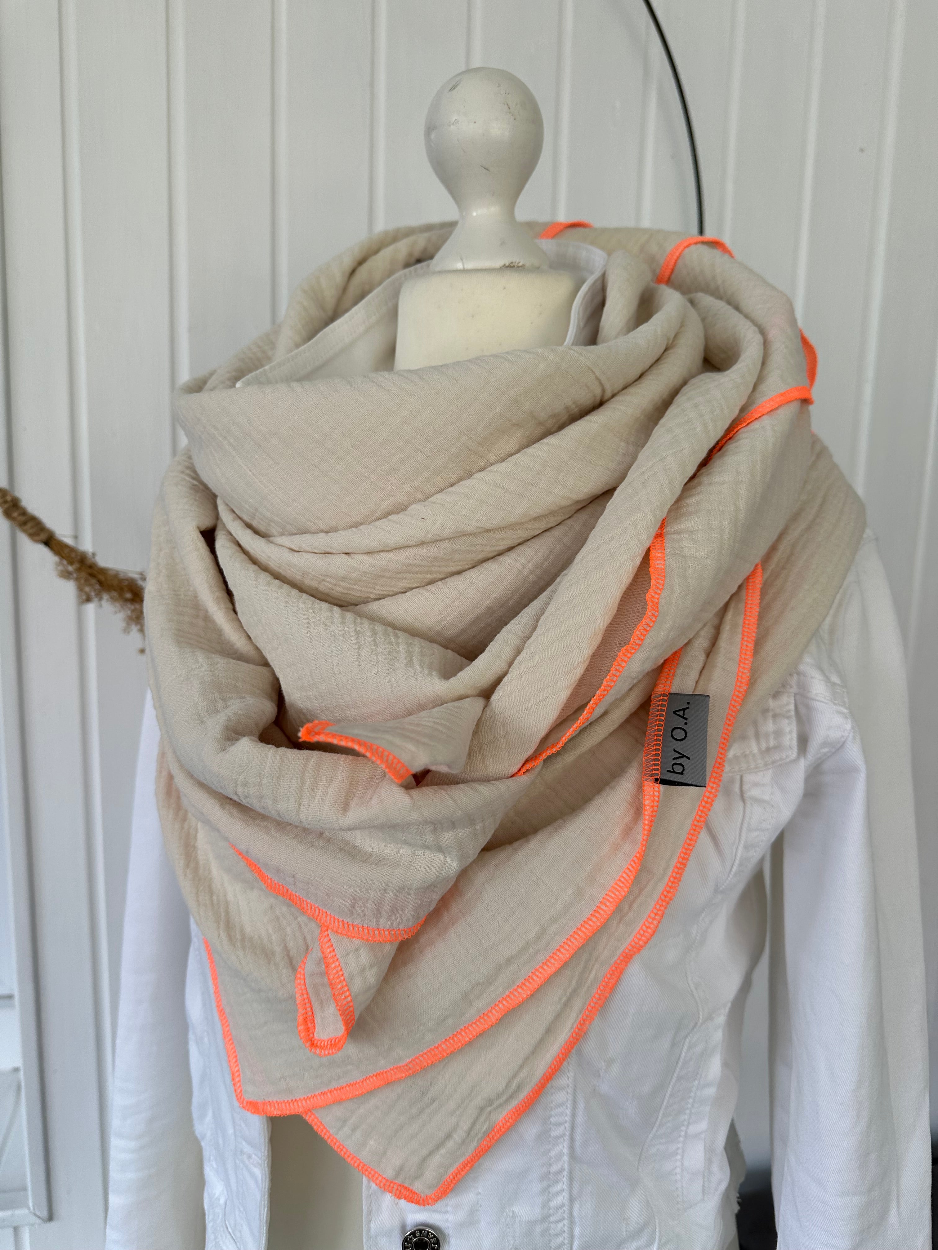 Musselintuch, Tuch, Damentuch, Musselin XXL Tuch