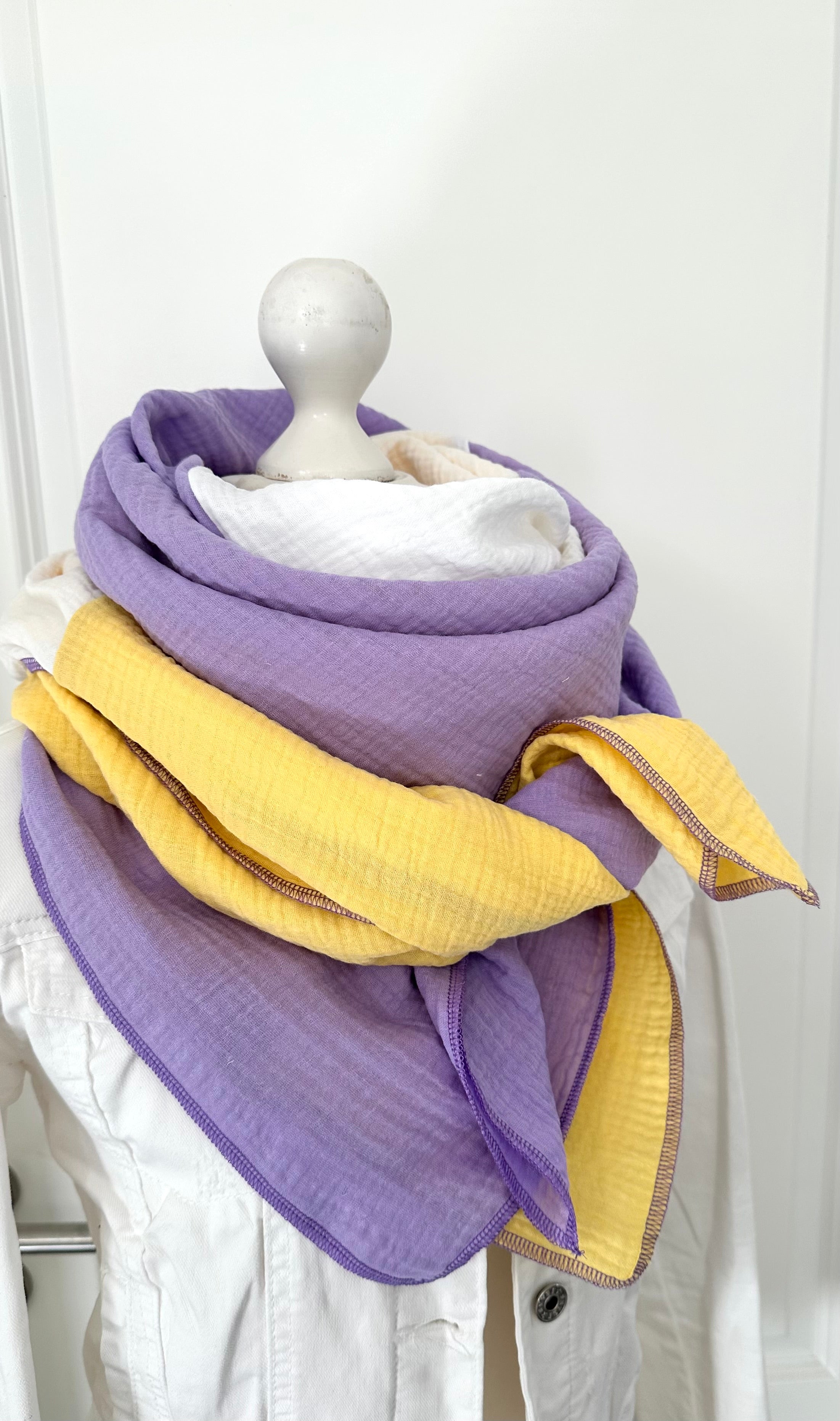 Musselintuch, Tuch, Damentuch, Musselin XXL Tuch