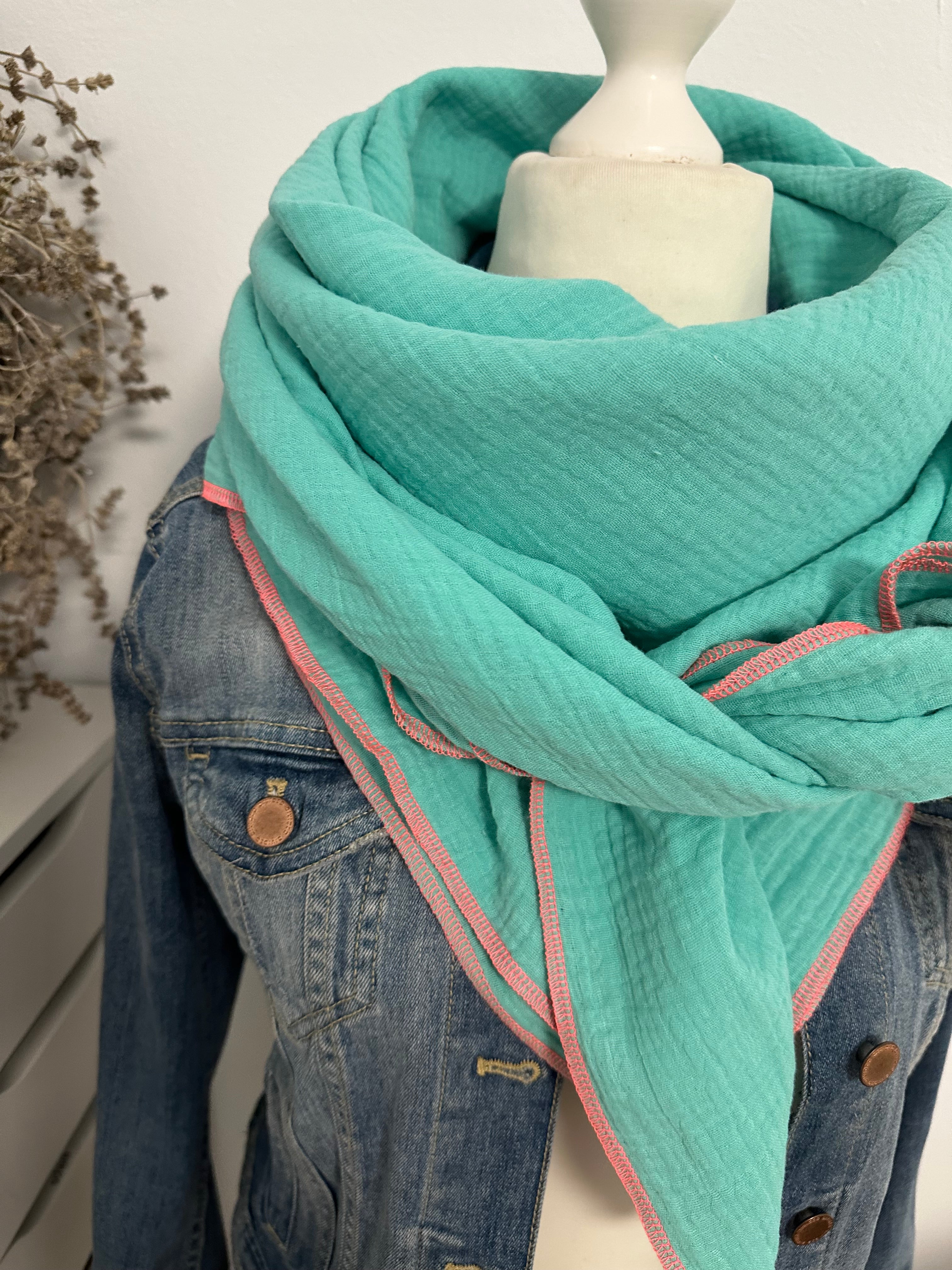 Musselintuch, Tuch, Damentuch, Musselin XXL Tuch