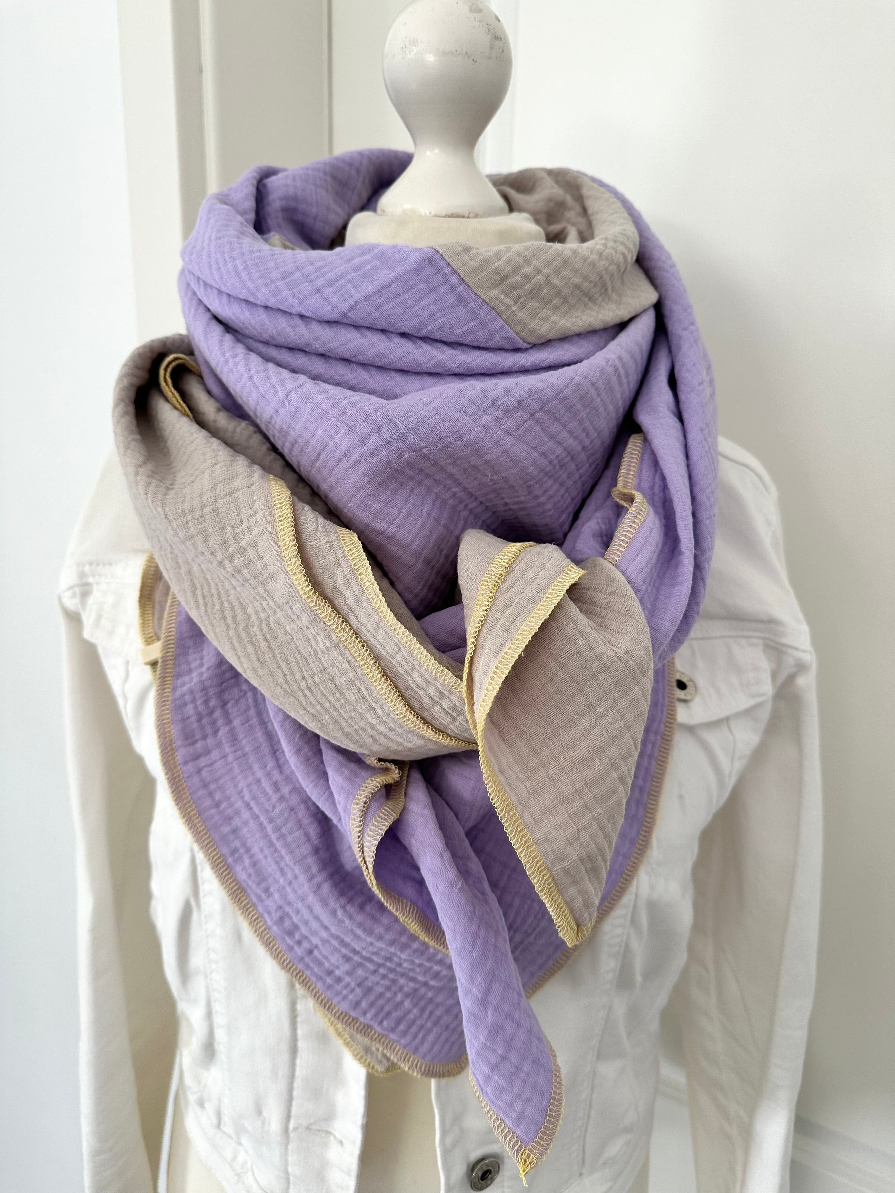 Musselintuch, Tuch, Damentuch, Musselin XXL Tuch