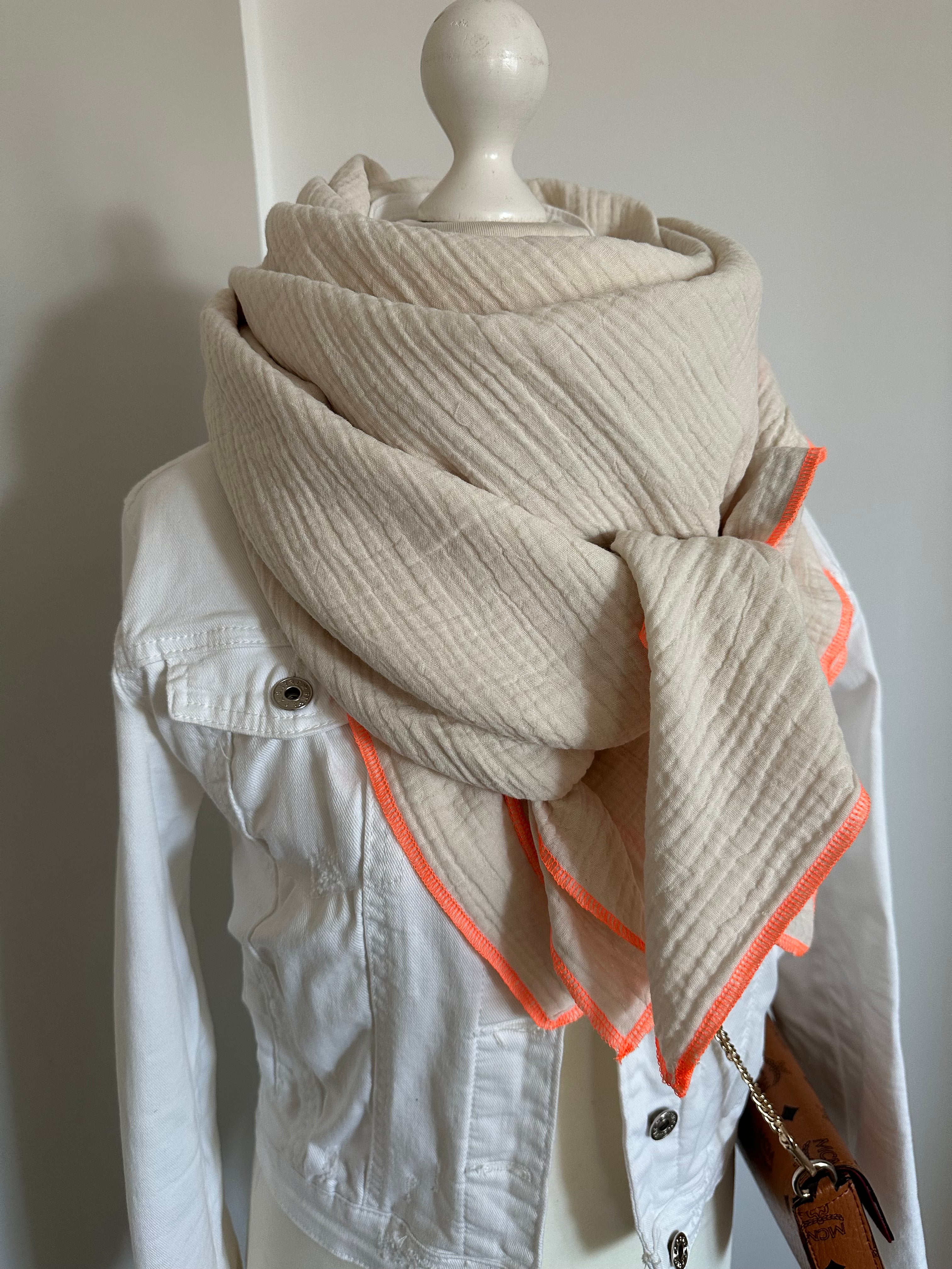 Musselintuch, Tuch, Damentuch, Musselin XXL Tuch