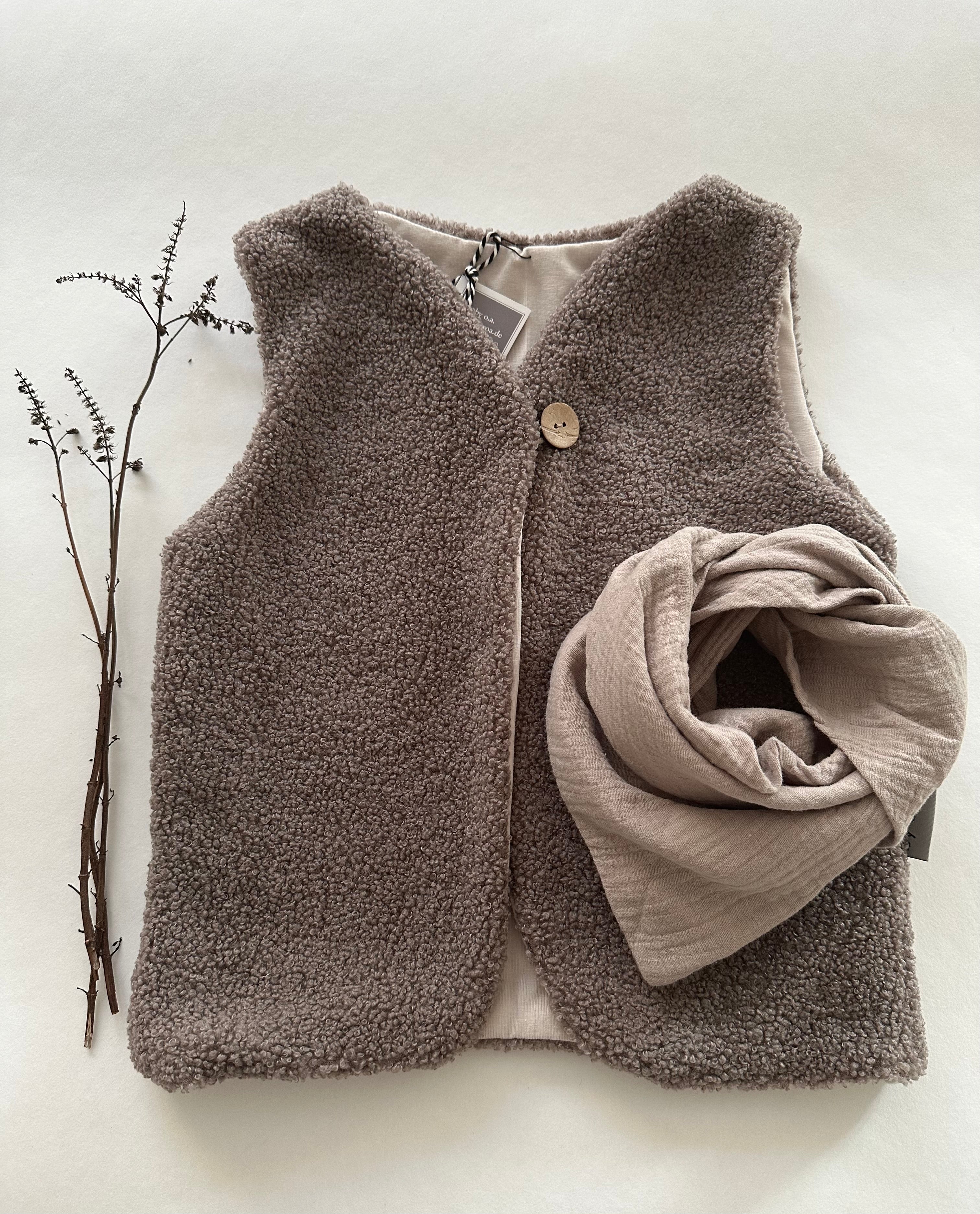 Teddy Weste, Fellweste, Kinderweste, warme Weste, kuschilige Weste