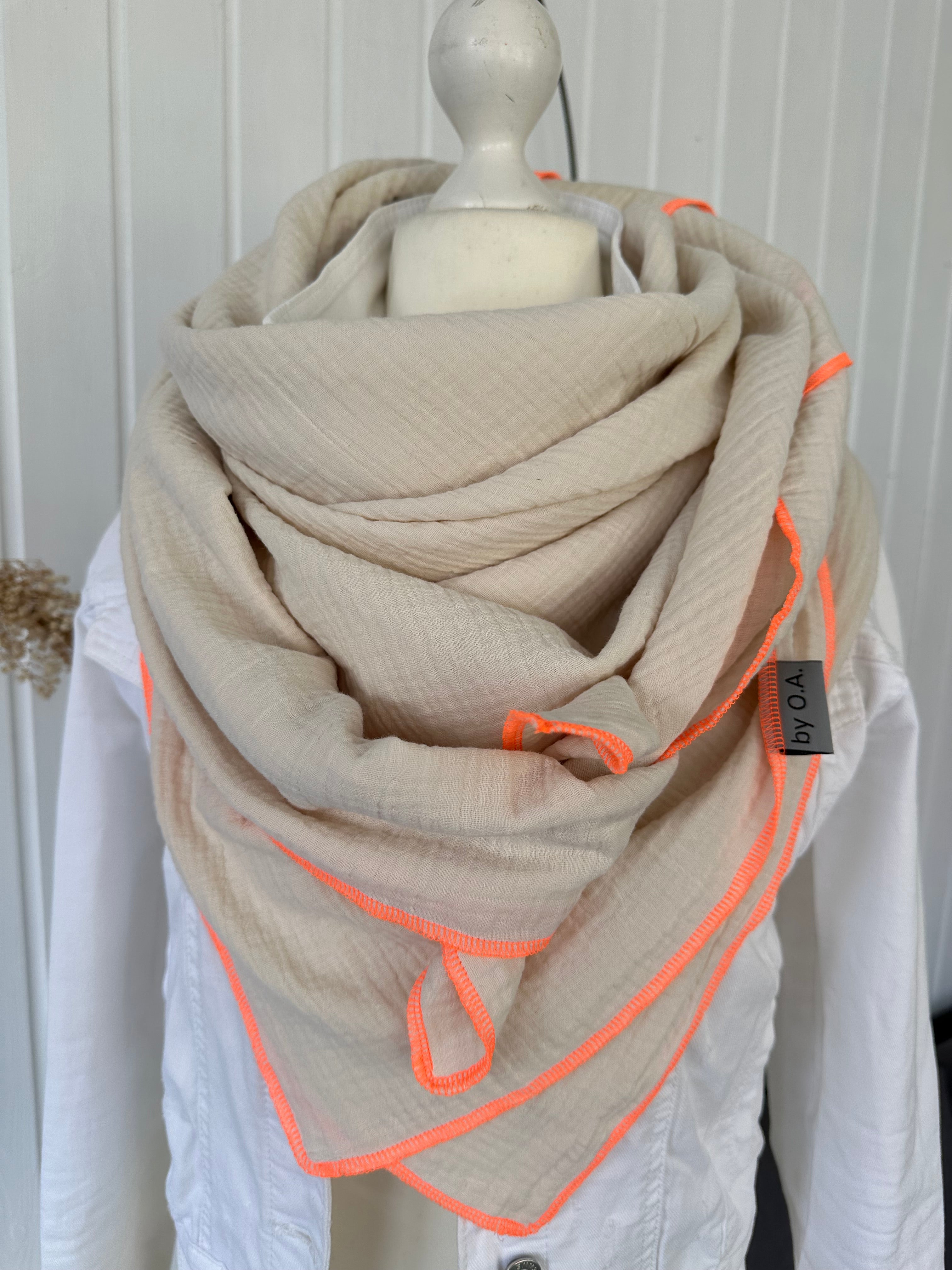 Musselintuch, Tuch, Damentuch, Musselin XXL Tuch