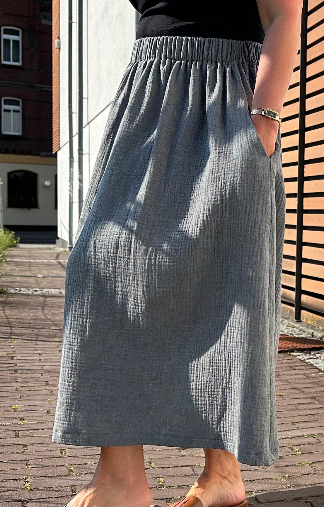 Damen Rock Halbleinen/ langer Rock, Sommer Rock