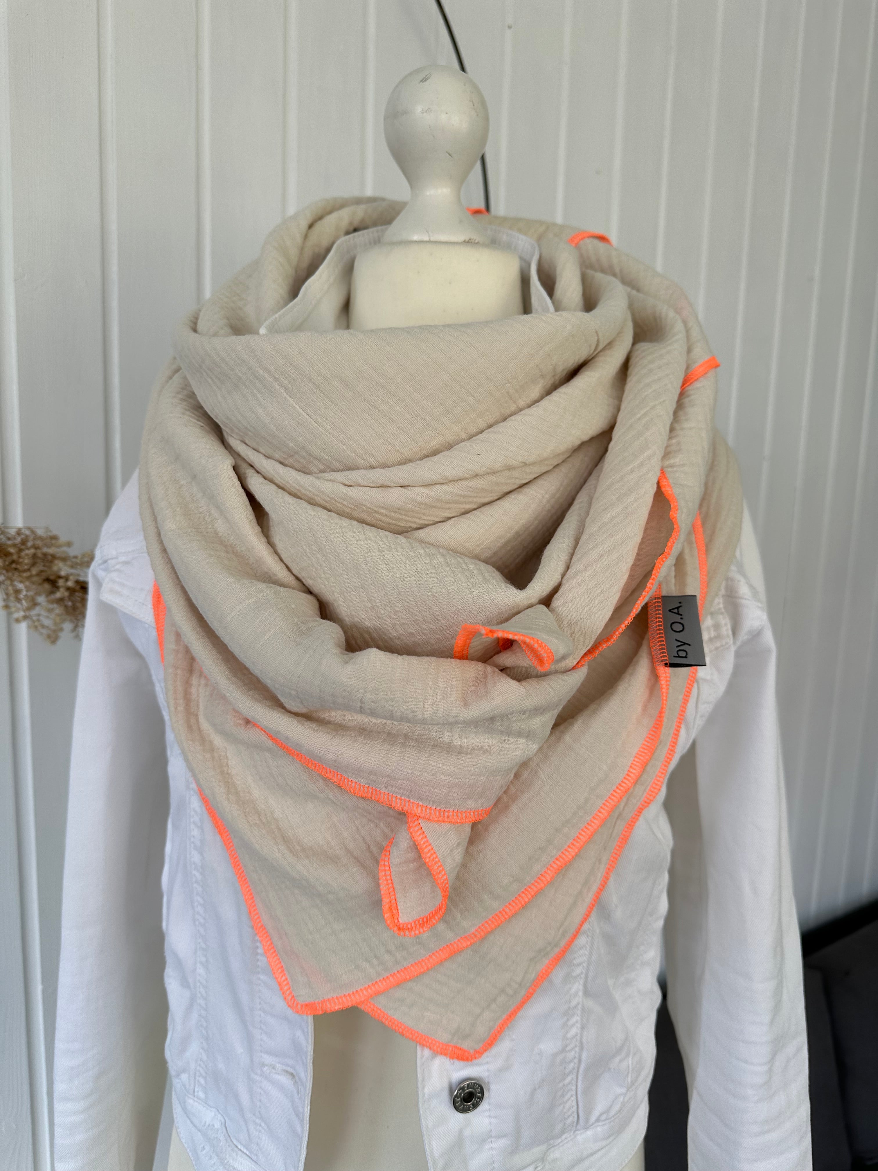 Musselintuch, Tuch, Damentuch, Musselin XXL Tuch