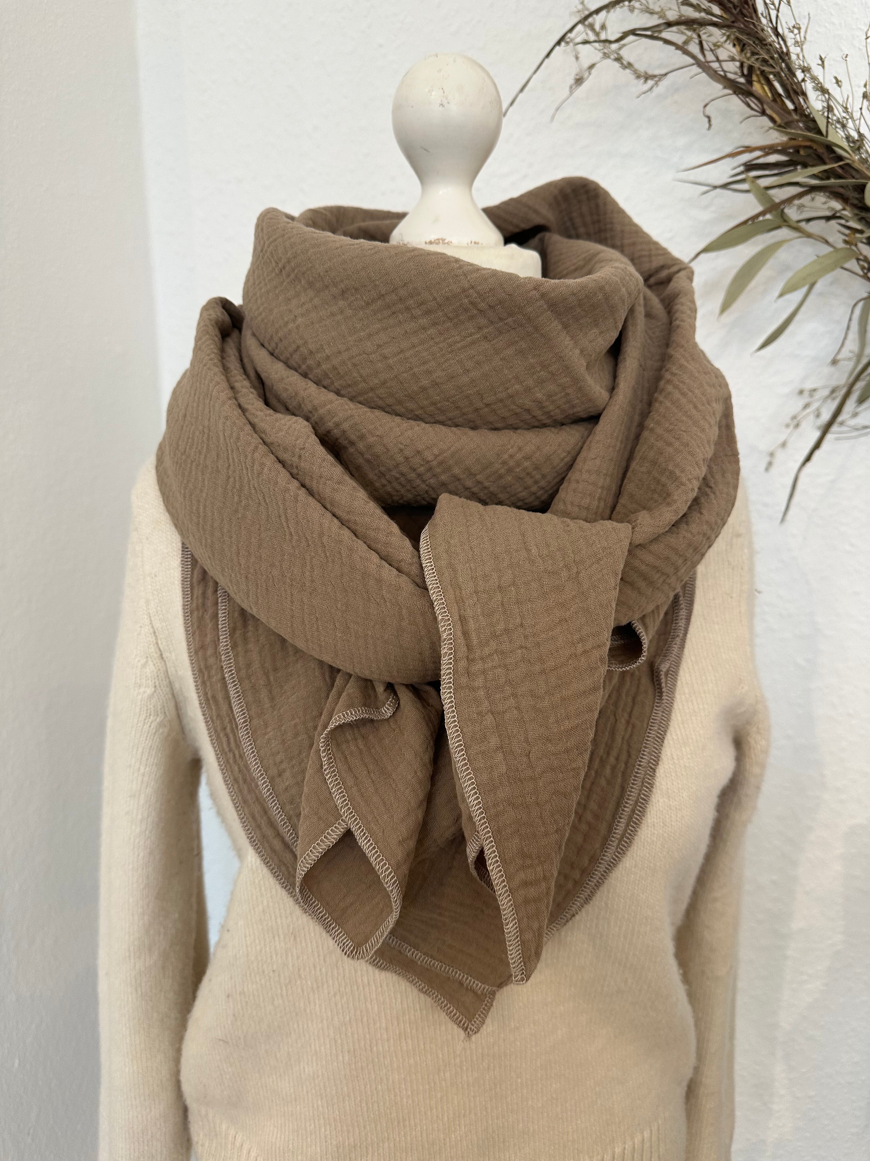 Musselintuch, Tuch, Damentuch, Musselin XXL Tuch