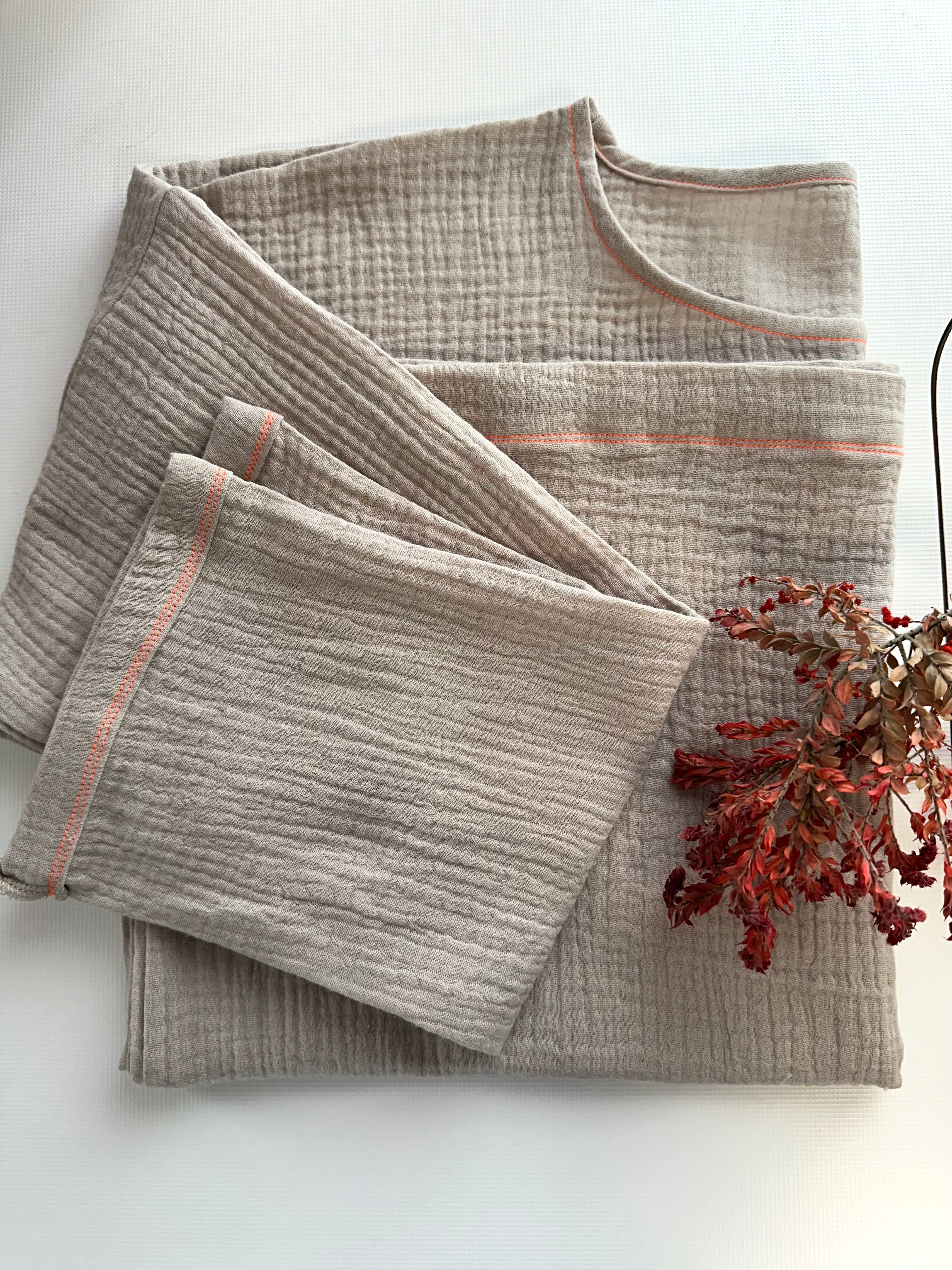 Musselin Oberteil, Damen Musselinpulli, leichter Pulli, Sommer-Pulli, Musselin Bluse