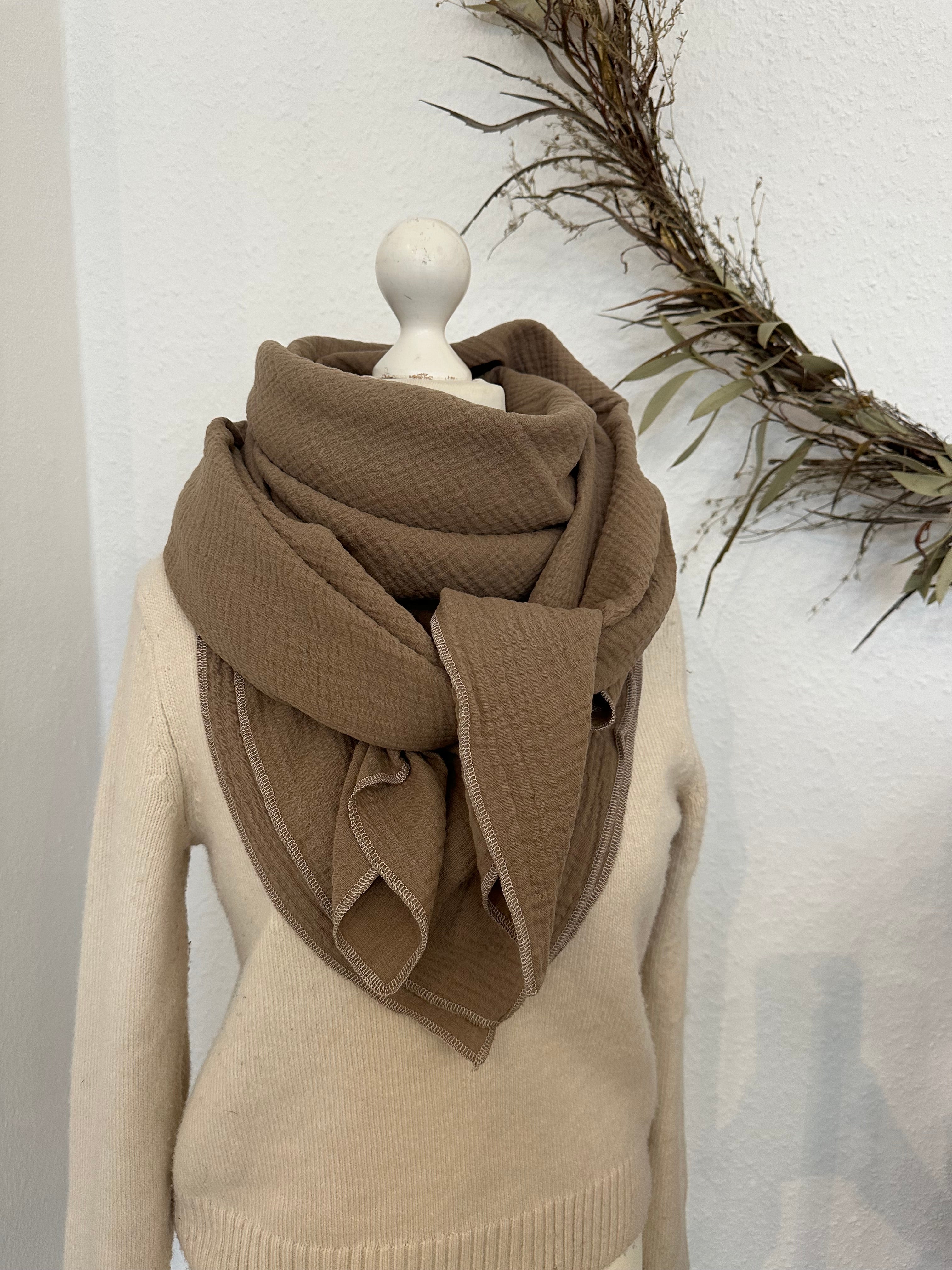 Musselintuch, Tuch, Damentuch, Musselin XXL Tuch