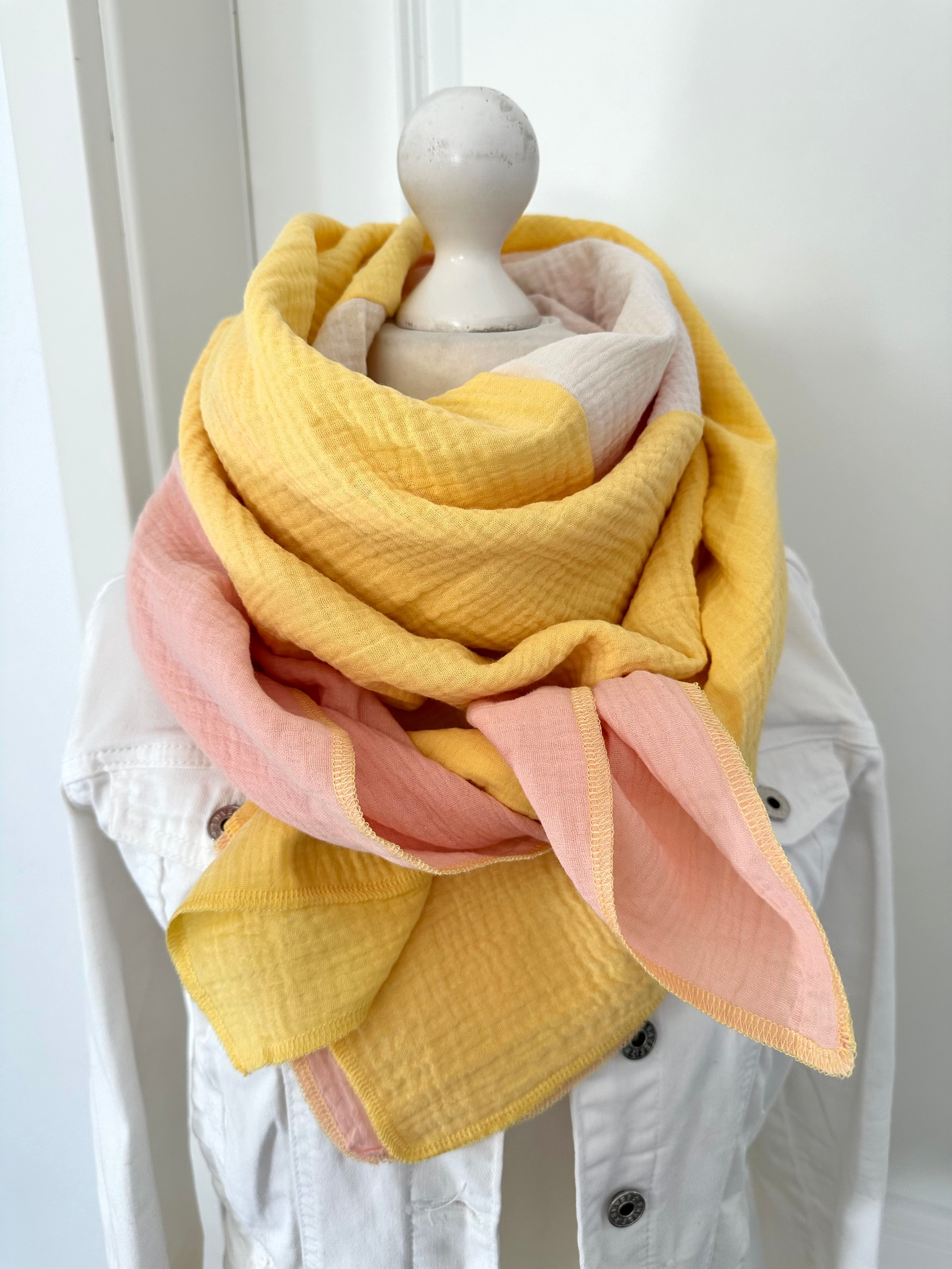 Musselintuch, Tuch, Damentuch, Musselin XXL Tuch