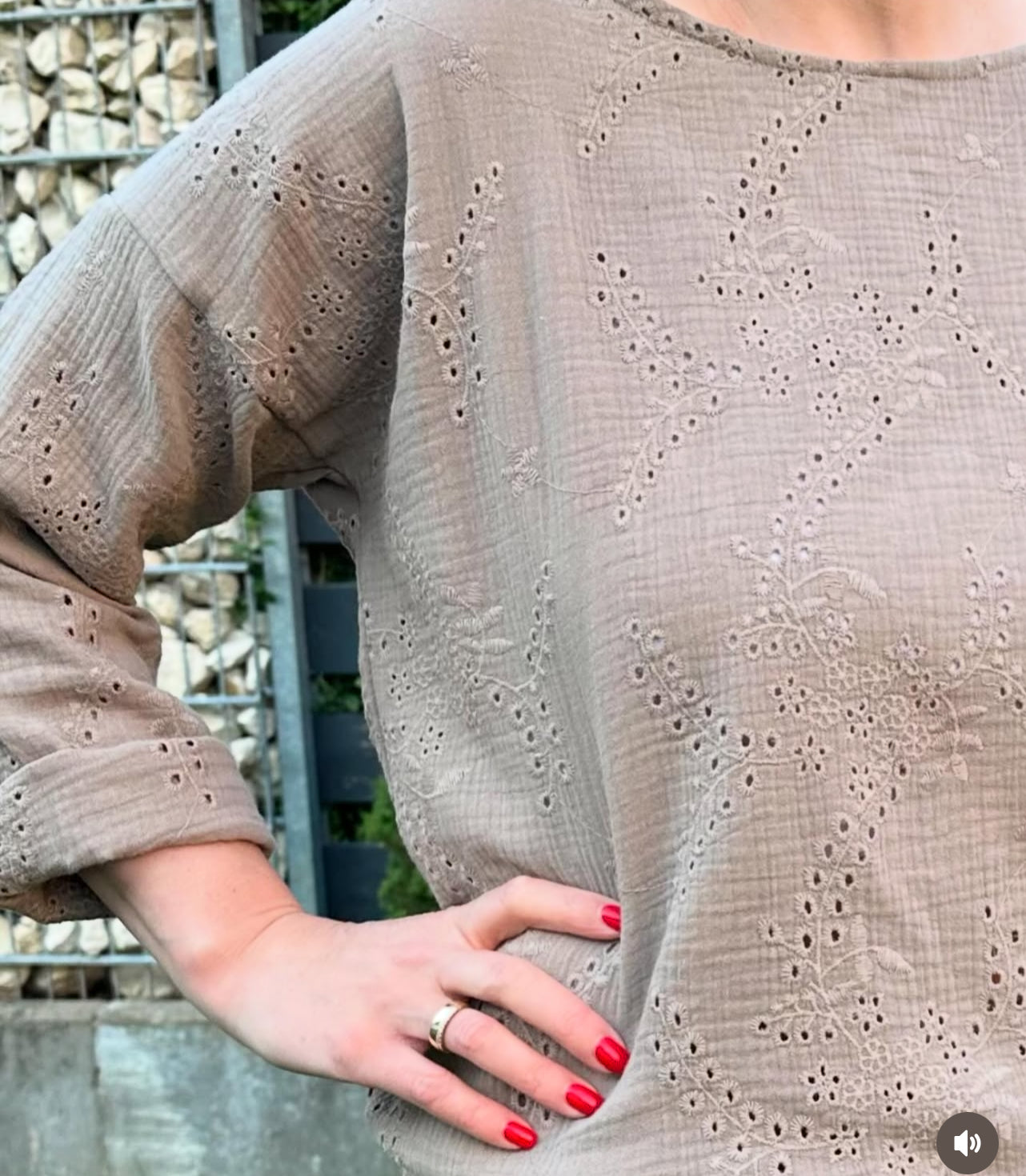 Musselin Oberteil, Damen Musselinpulli, leichter Pulli, Sommer-Pulli, Musselin Bluse