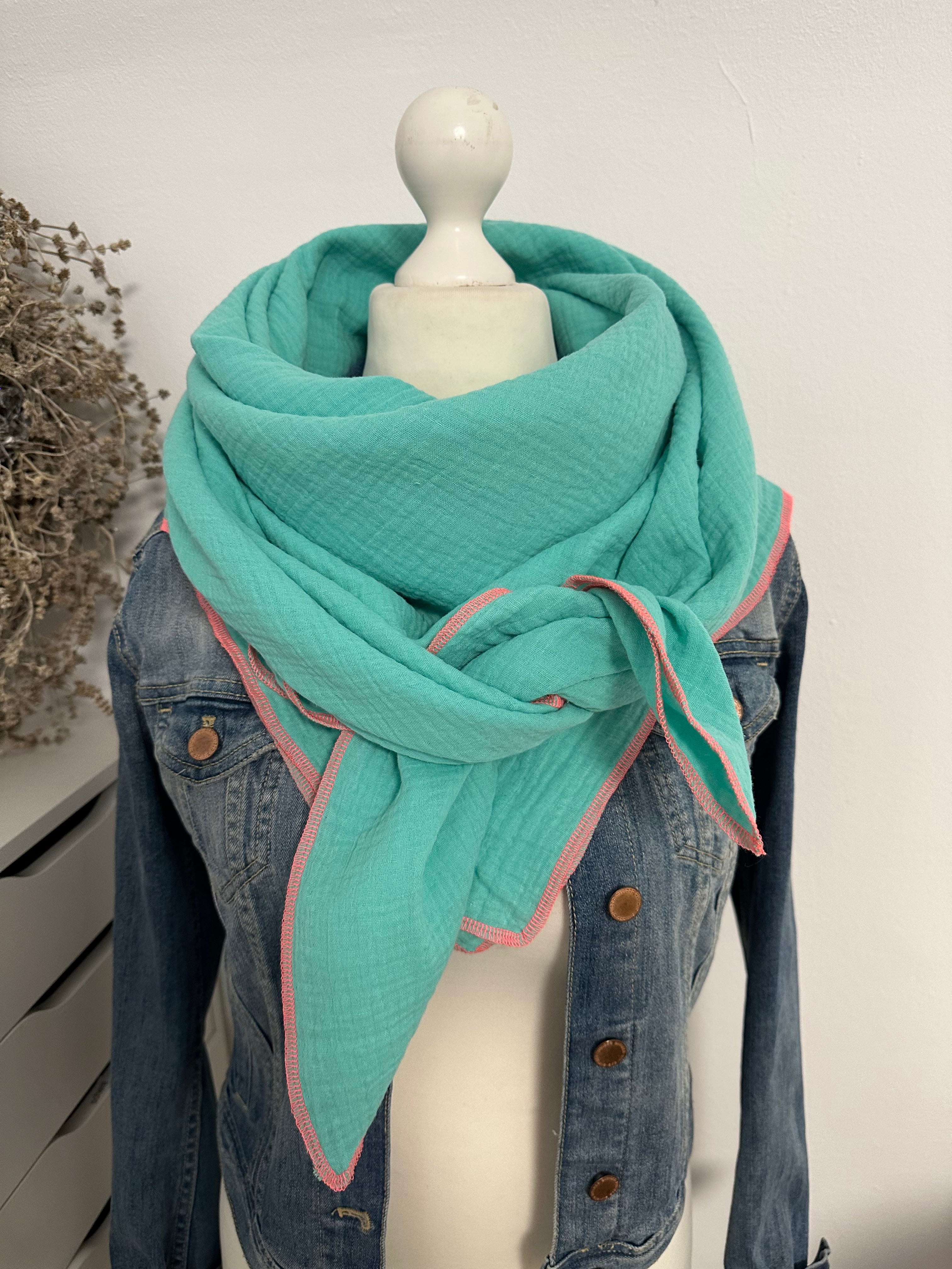 Musselintuch, Tuch, Damentuch, Musselin XXL Tuch