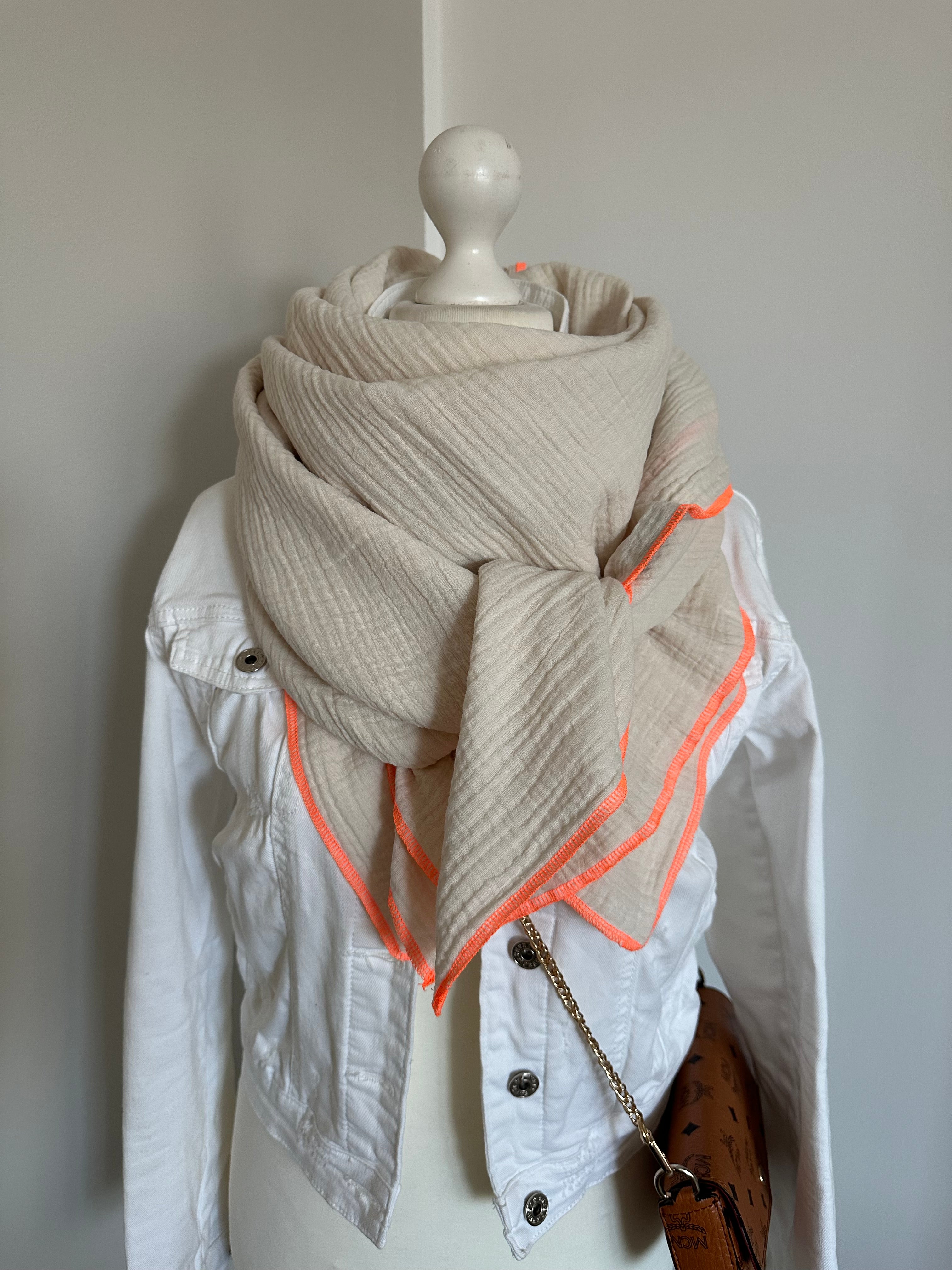 Musselintuch, Tuch, Damentuch, Musselin XXL Tuch