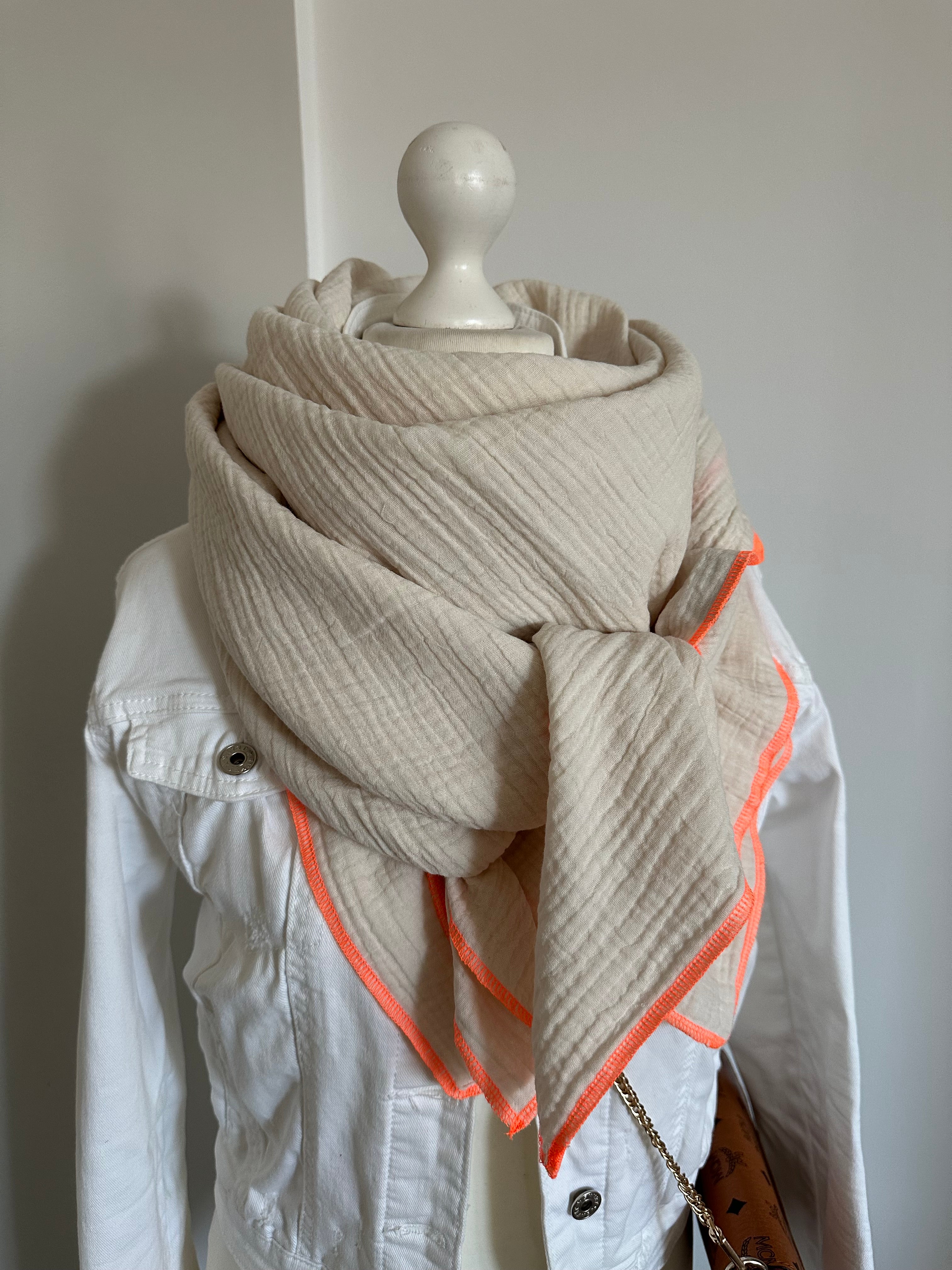 Musselintuch, Tuch, Damentuch, Musselin XXL Tuch