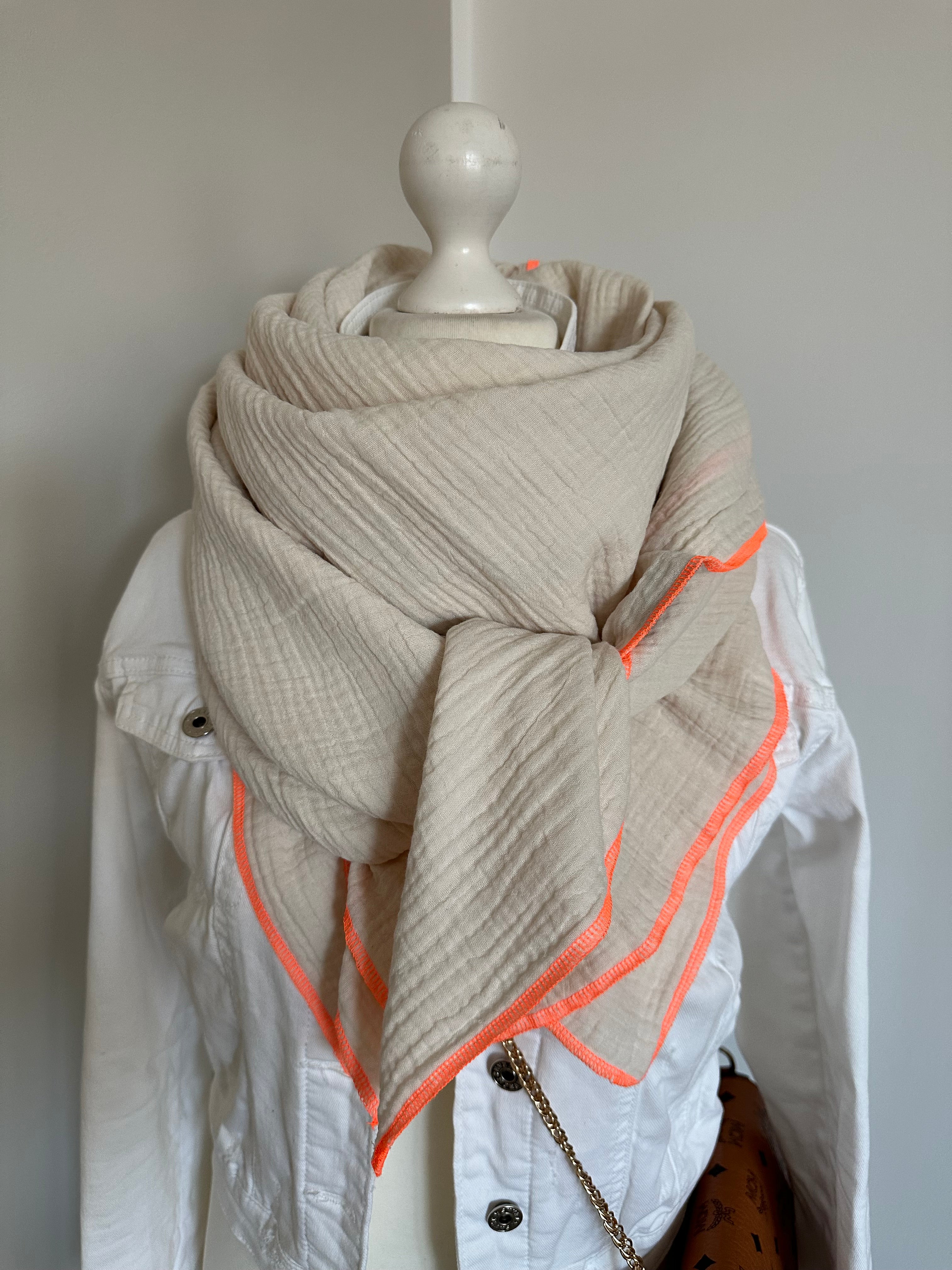 Musselintuch, Tuch, Damentuch, Musselin XXL Tuch