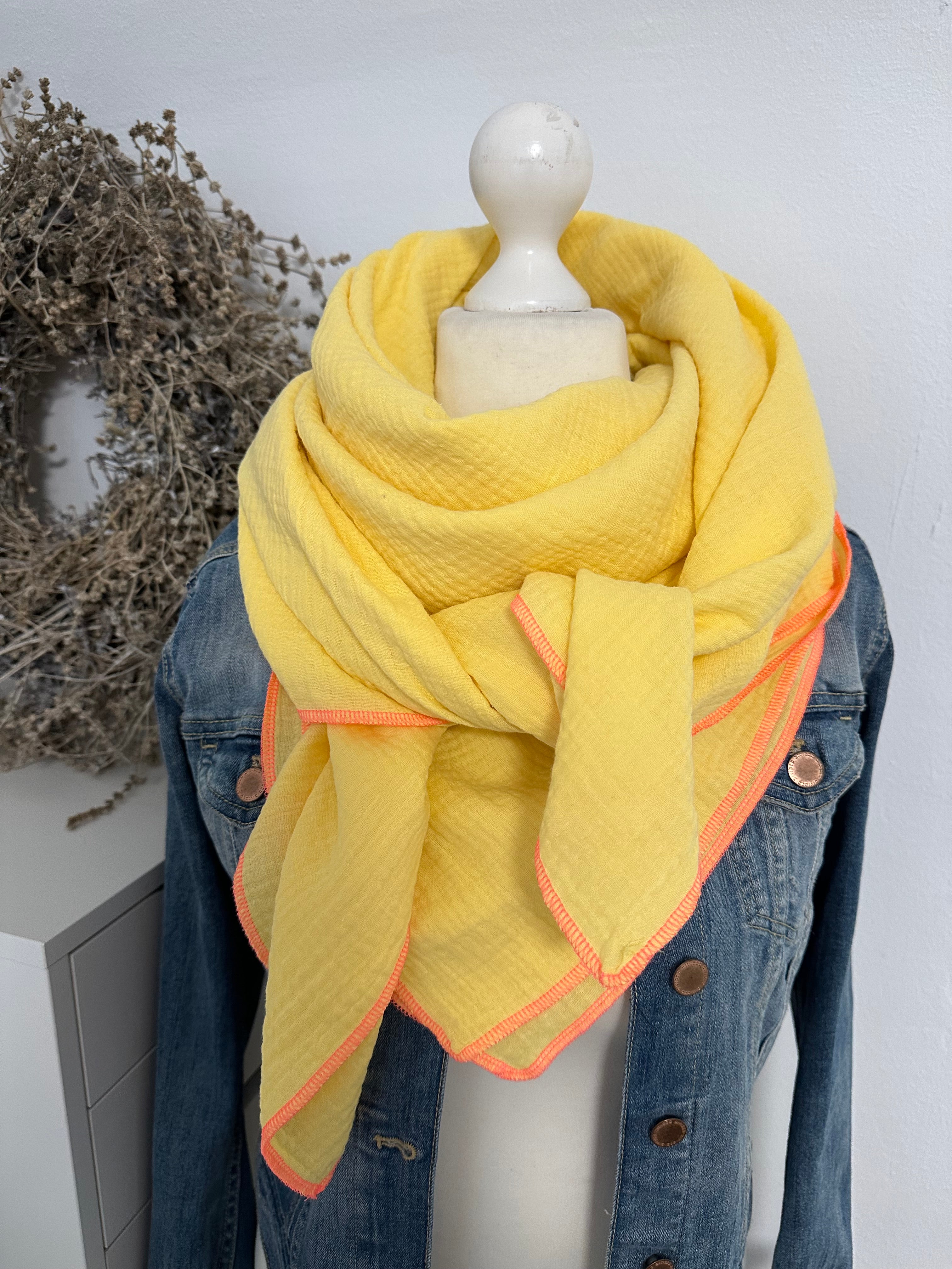 Musselintuch, Tuch, Damentuch, Musselin XXL Tuch