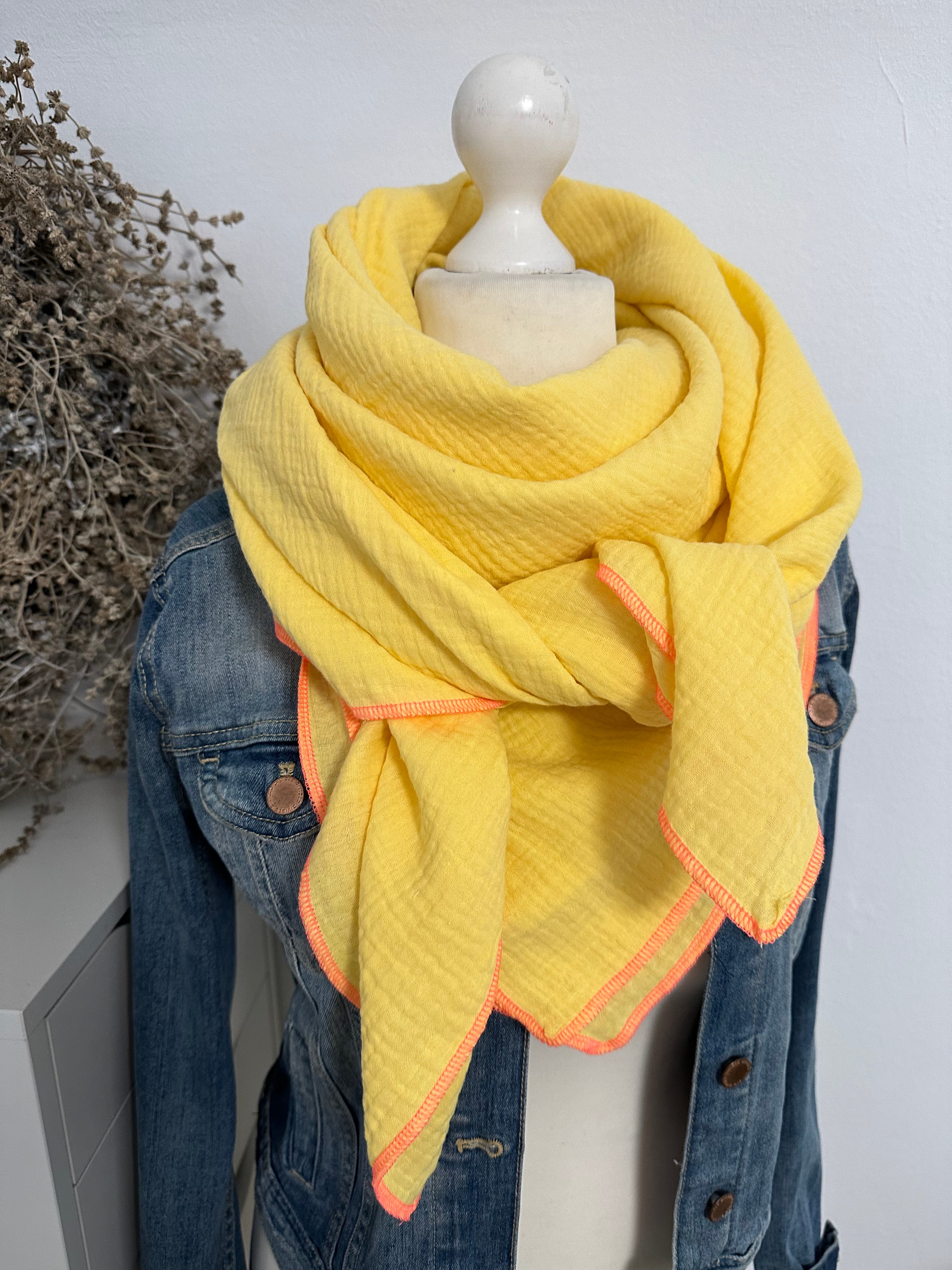 Musselintuch, Tuch, Damentuch, Musselin XXL Tuch