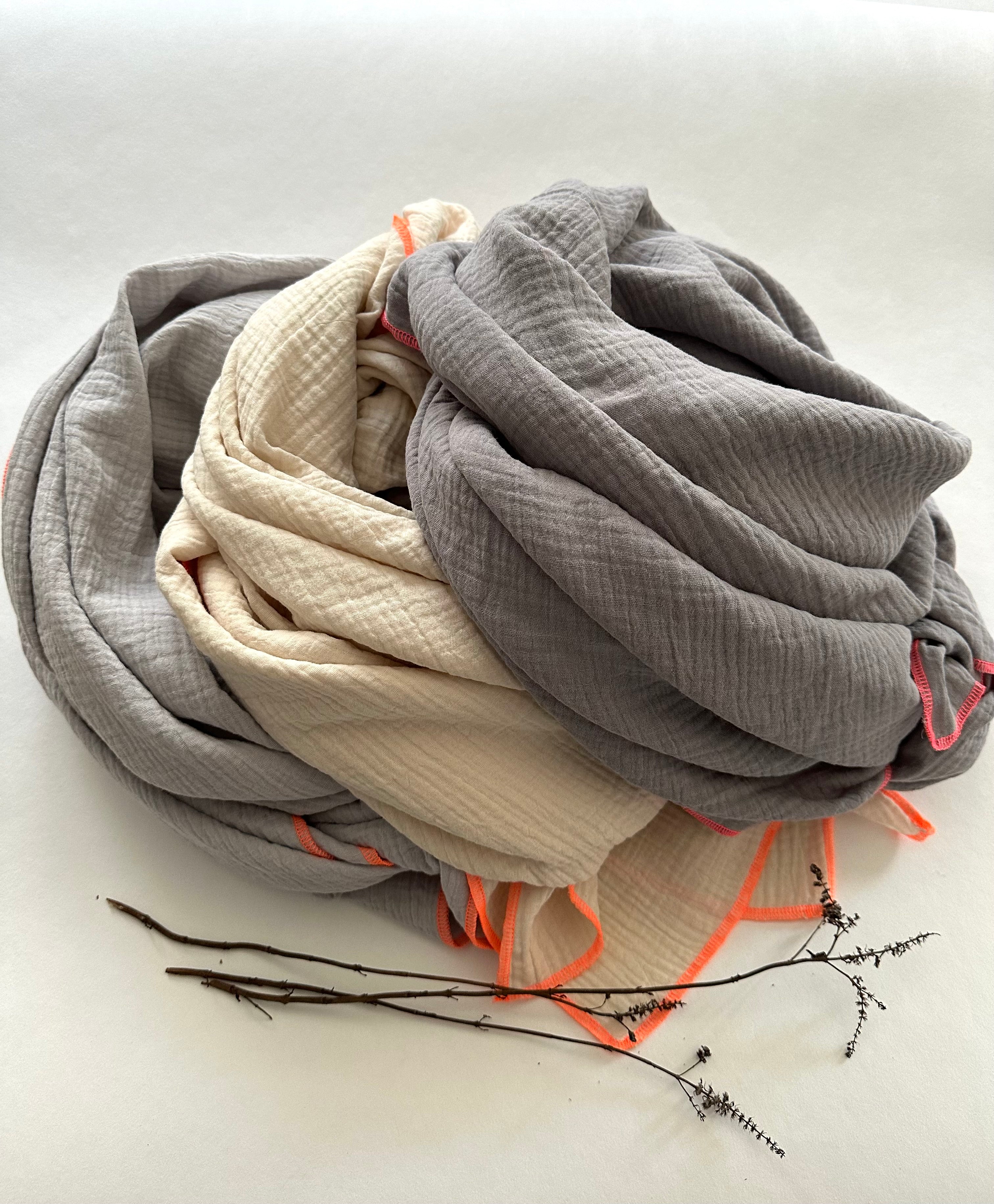 Musselintuch, Tuch, Damentuch, Musselin XXL Tuch