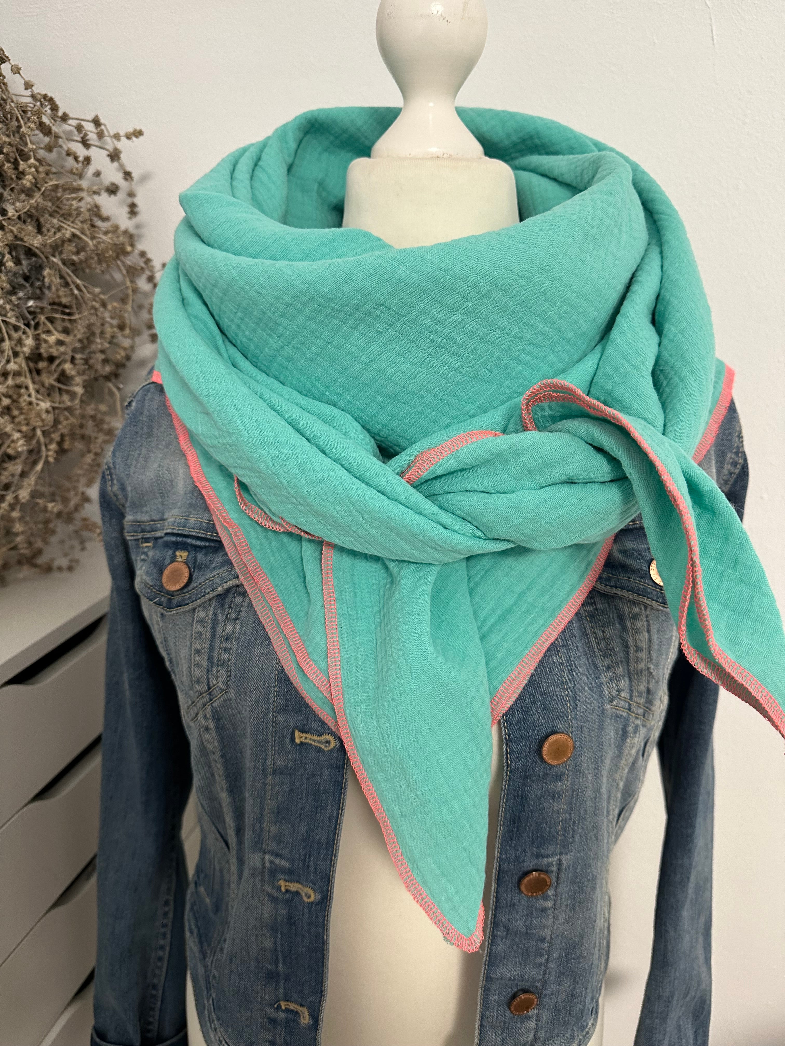 Musselintuch, Tuch, Damentuch, Musselin XXL Tuch