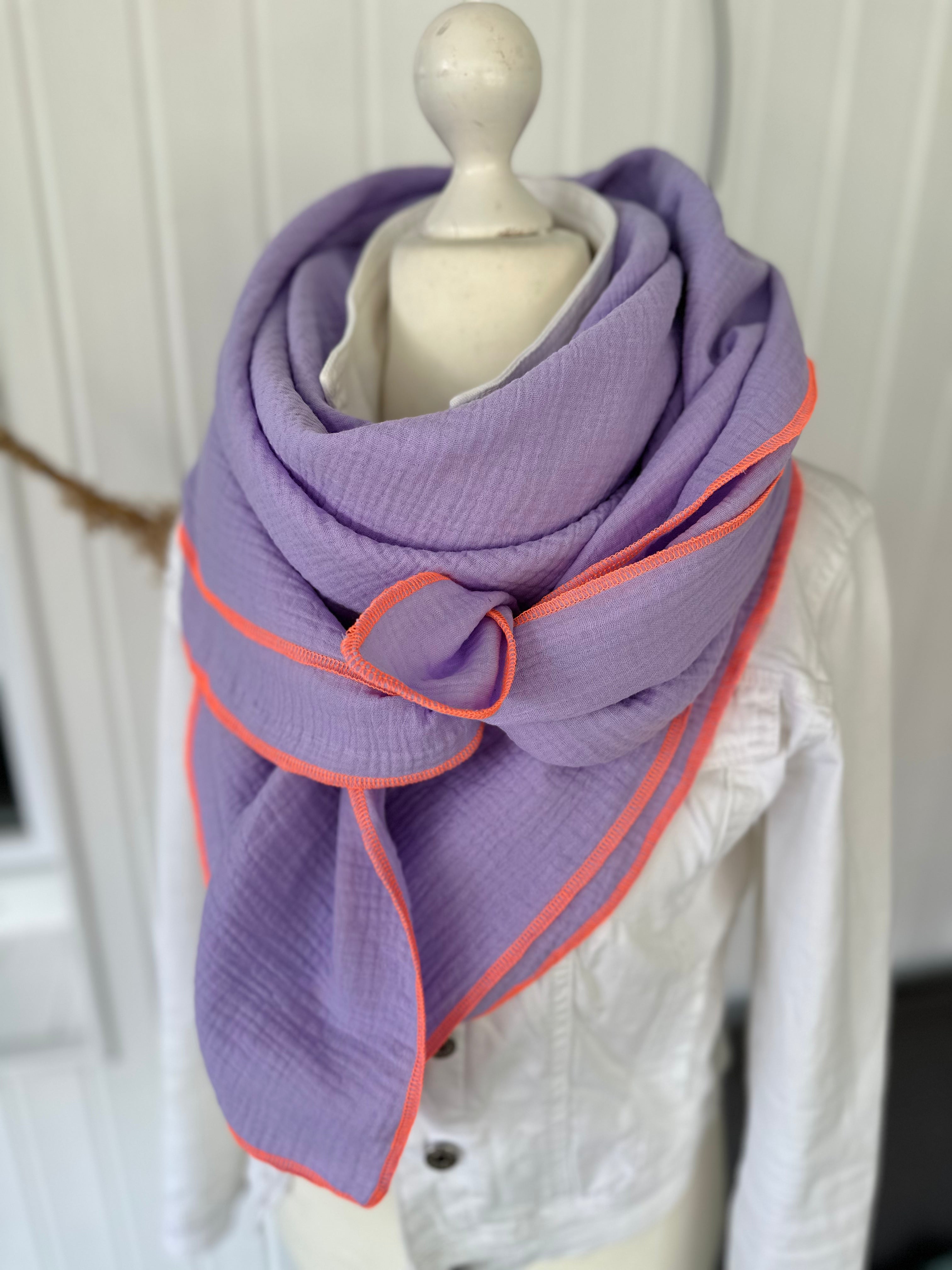 Musselintuch, Tuch, Damentuch, Musselin XXL Tuch