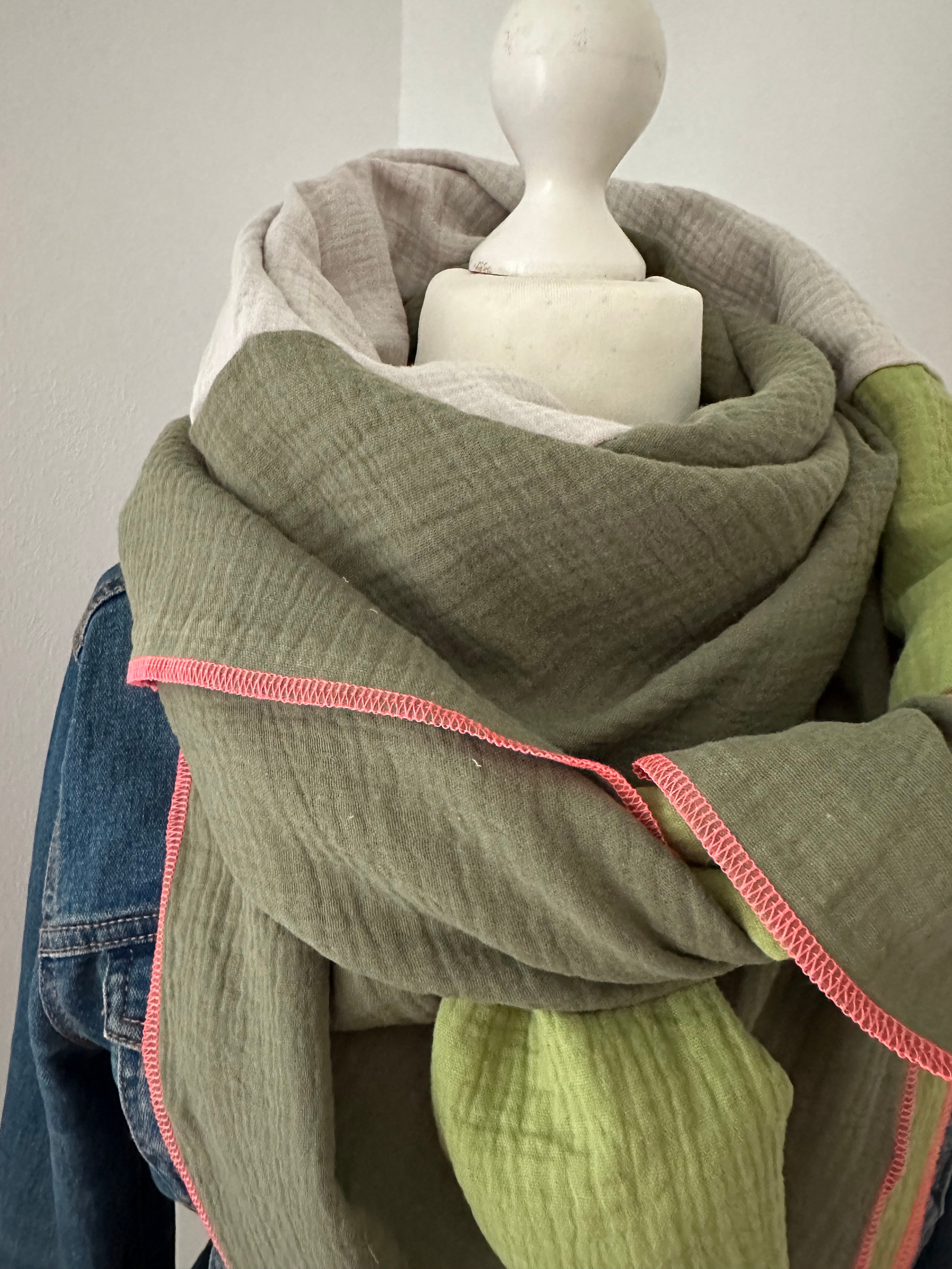 Musselintuch, Tuch, Damentuch, Musselin XXL Tuch