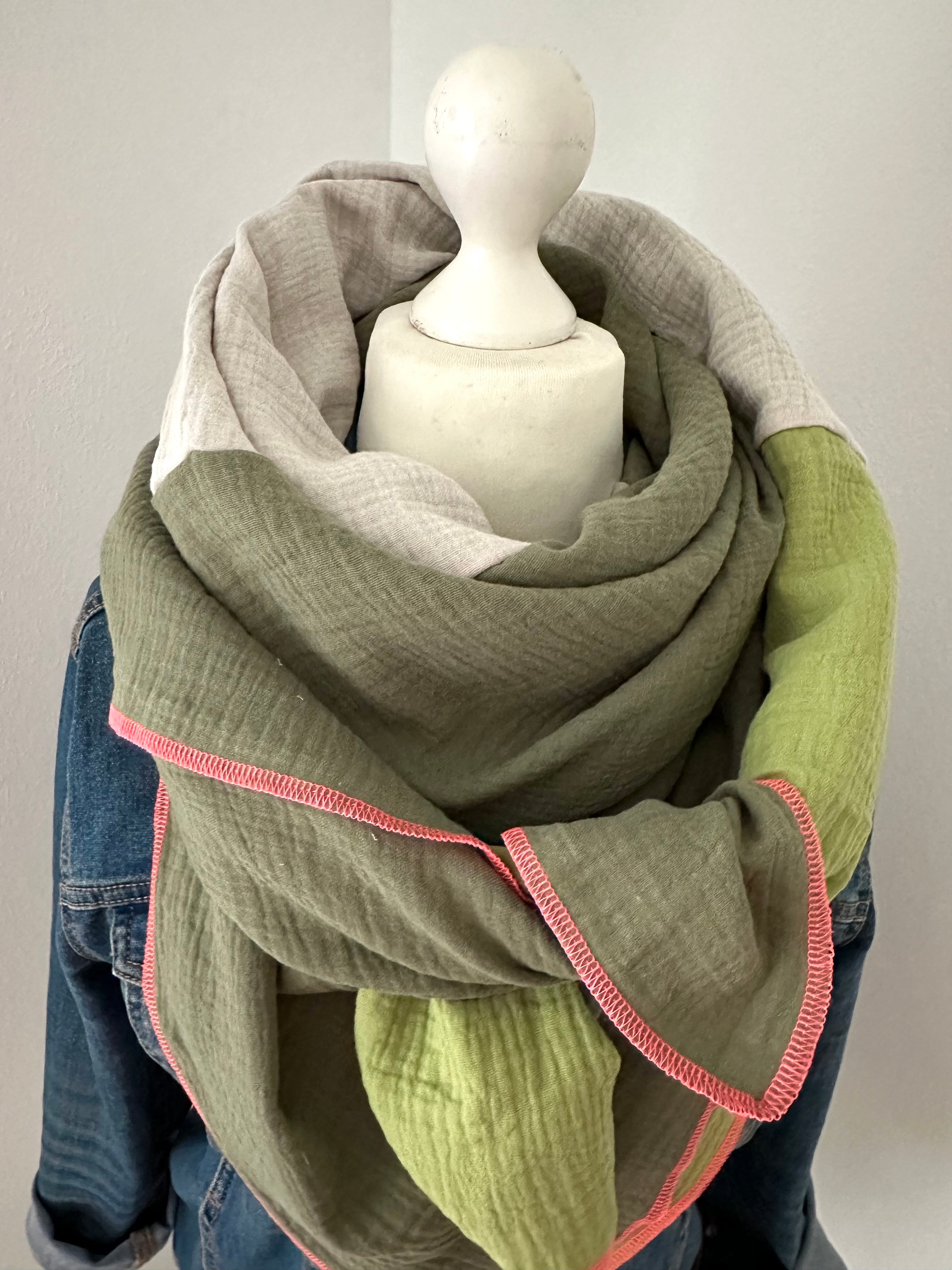 Musselintuch, Tuch, Damentuch, Musselin XXL Tuch