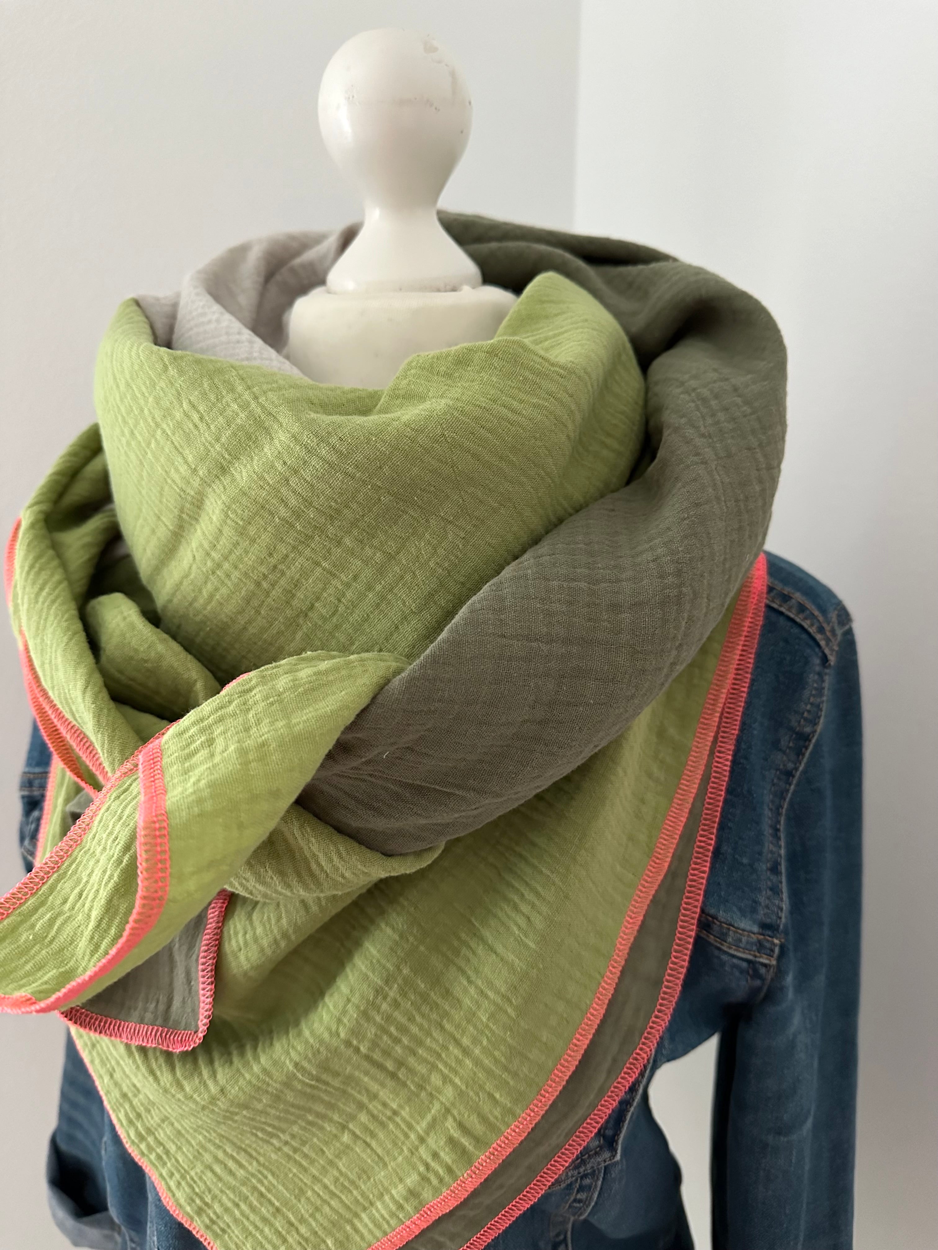 Musselintuch, Tuch, Damentuch, Musselin XXL Tuch