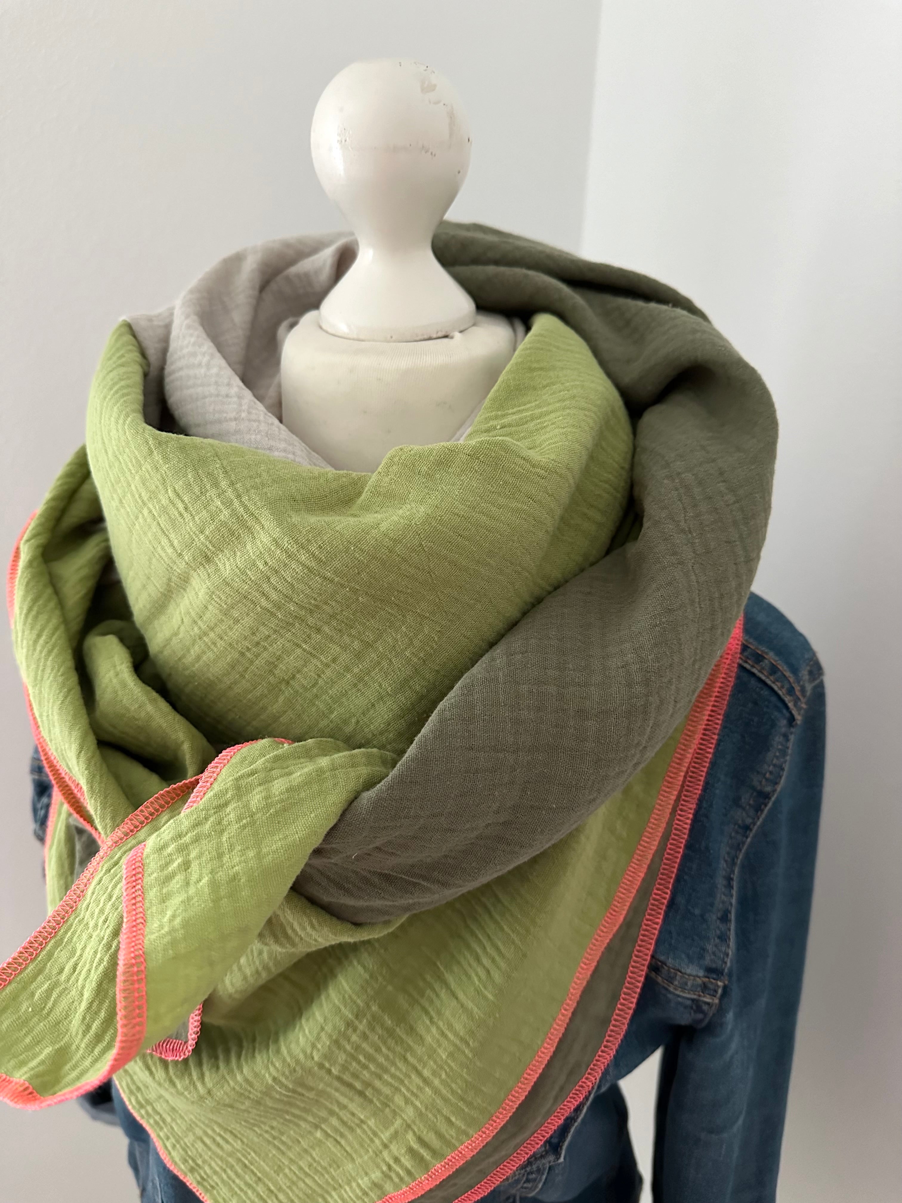 Musselintuch, Tuch, Damentuch, Musselin XXL Tuch