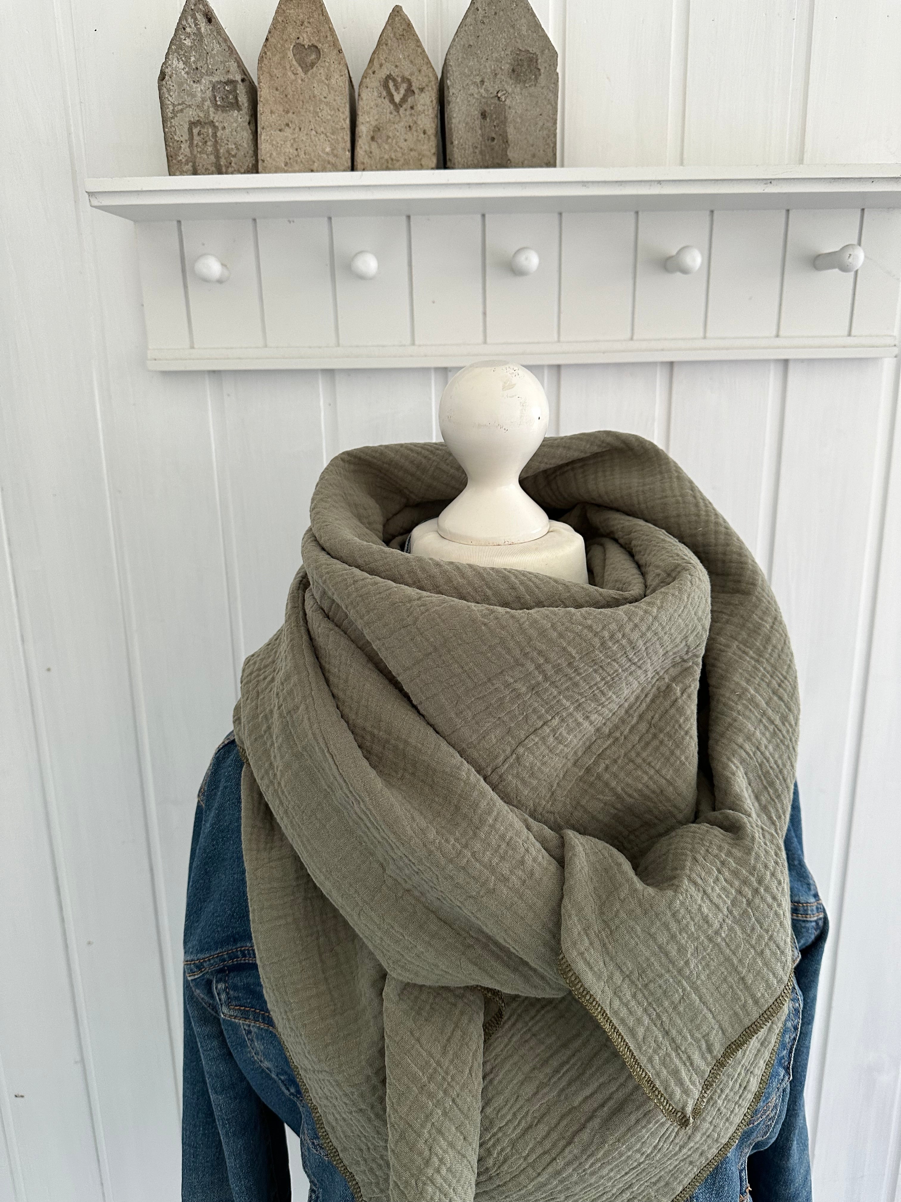 Musselintuch, Tuch, Damentuch, Musselin XXL Tuch