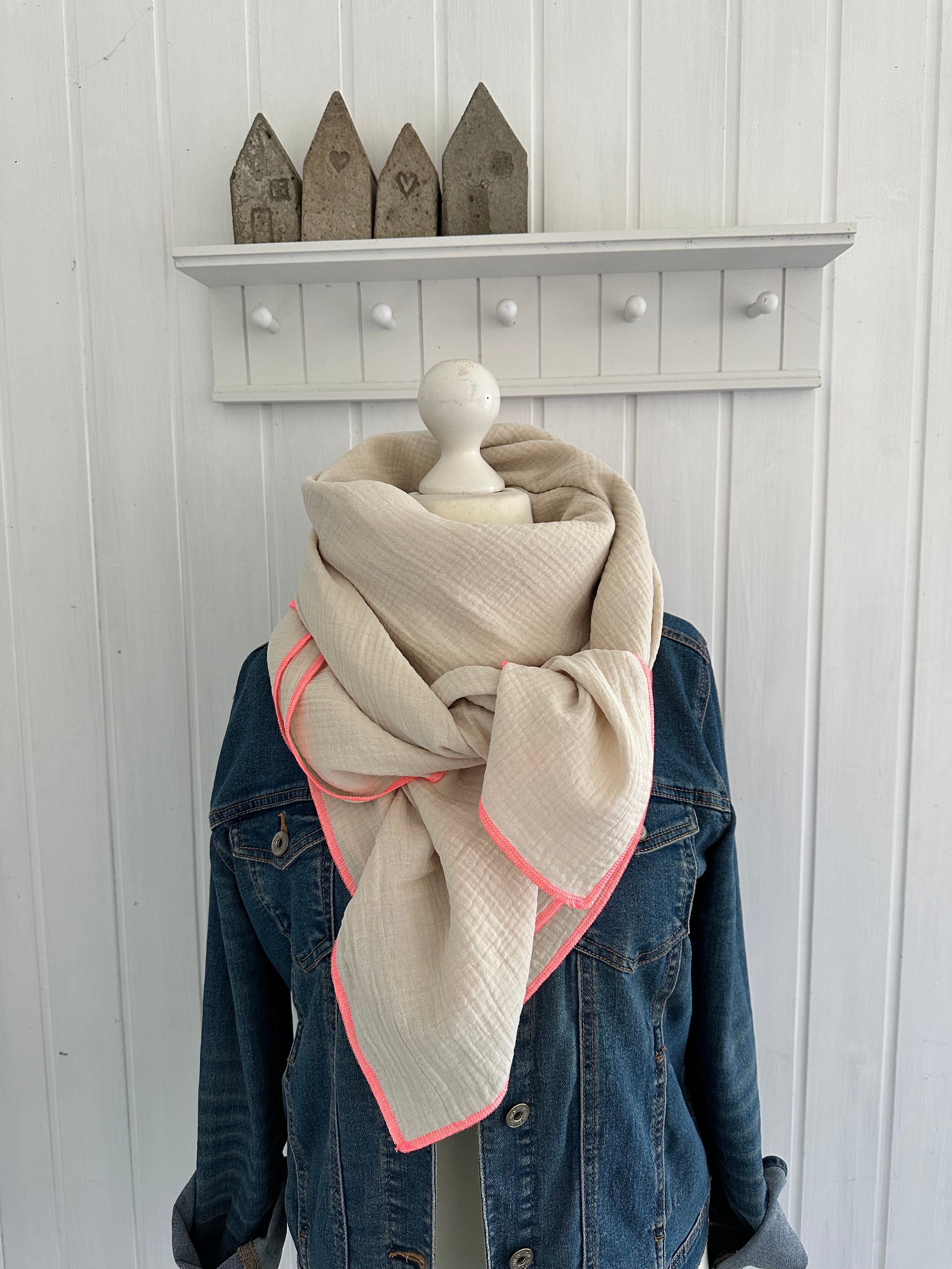 Musselintuch, Tuch, Damentuch, Musselin XXL Tuch