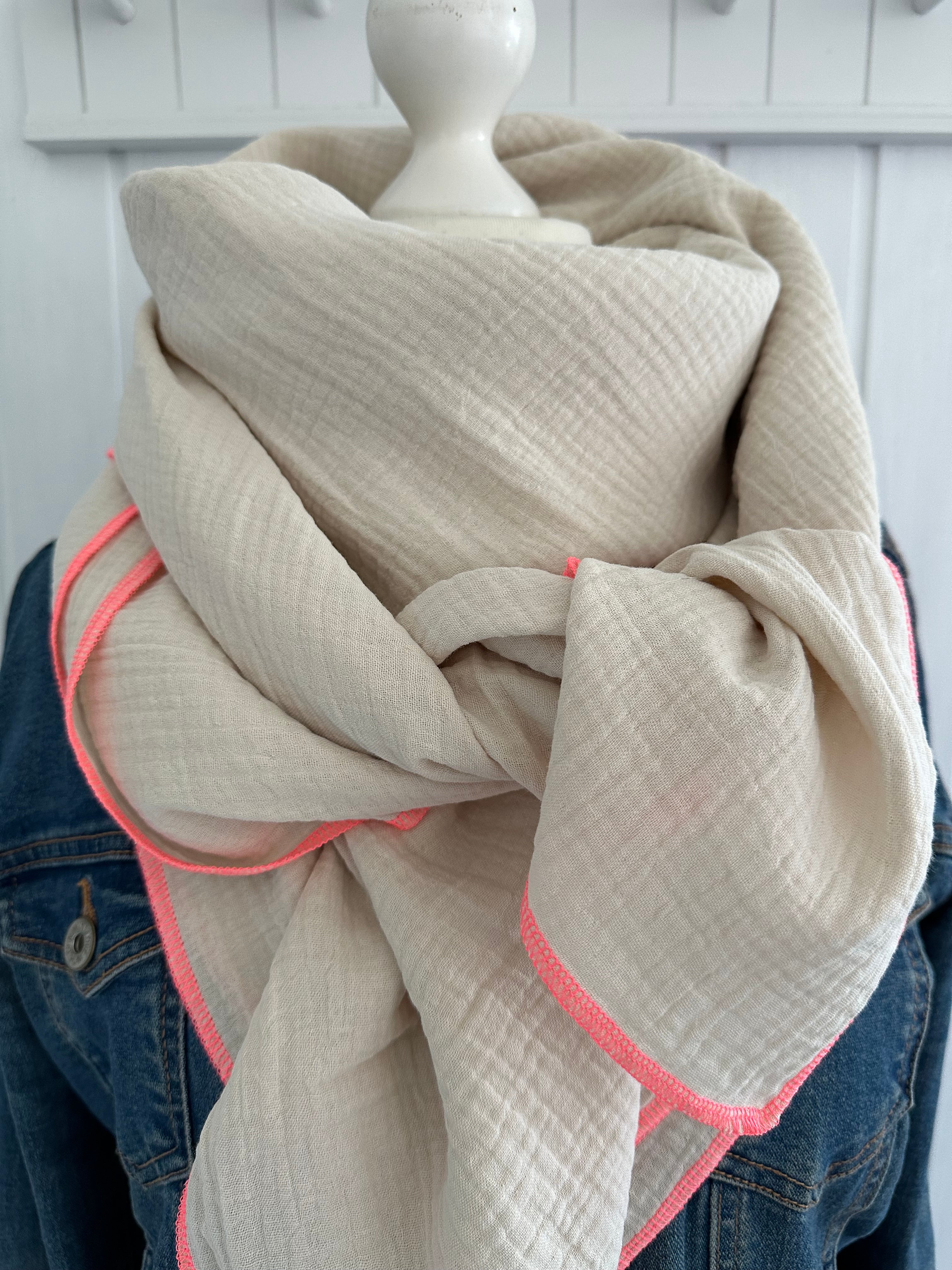 Musselintuch, Tuch, Damentuch, Musselin XXL Tuch