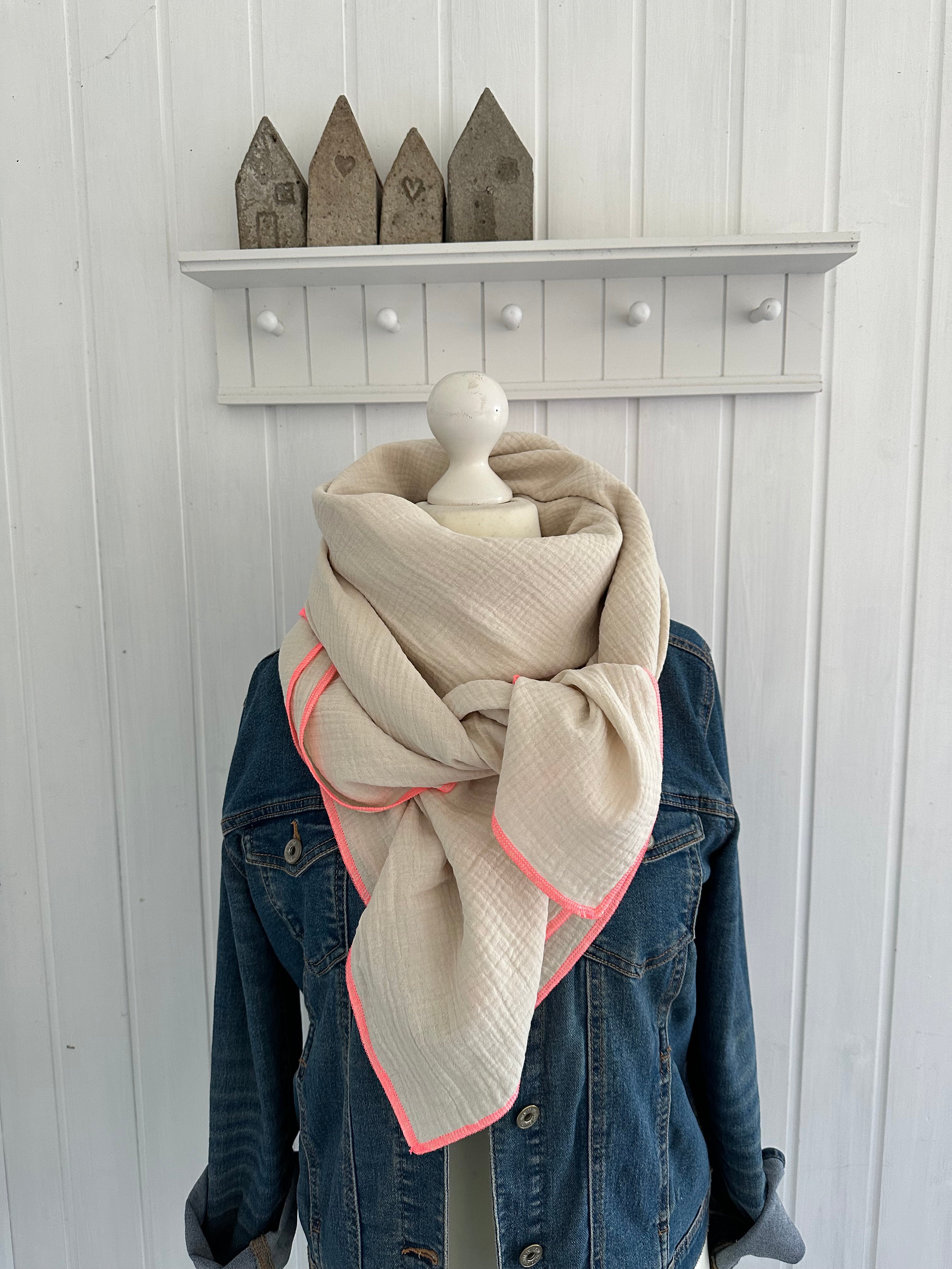 Musselintuch, Tuch, Damentuch, Musselin XXL Tuch