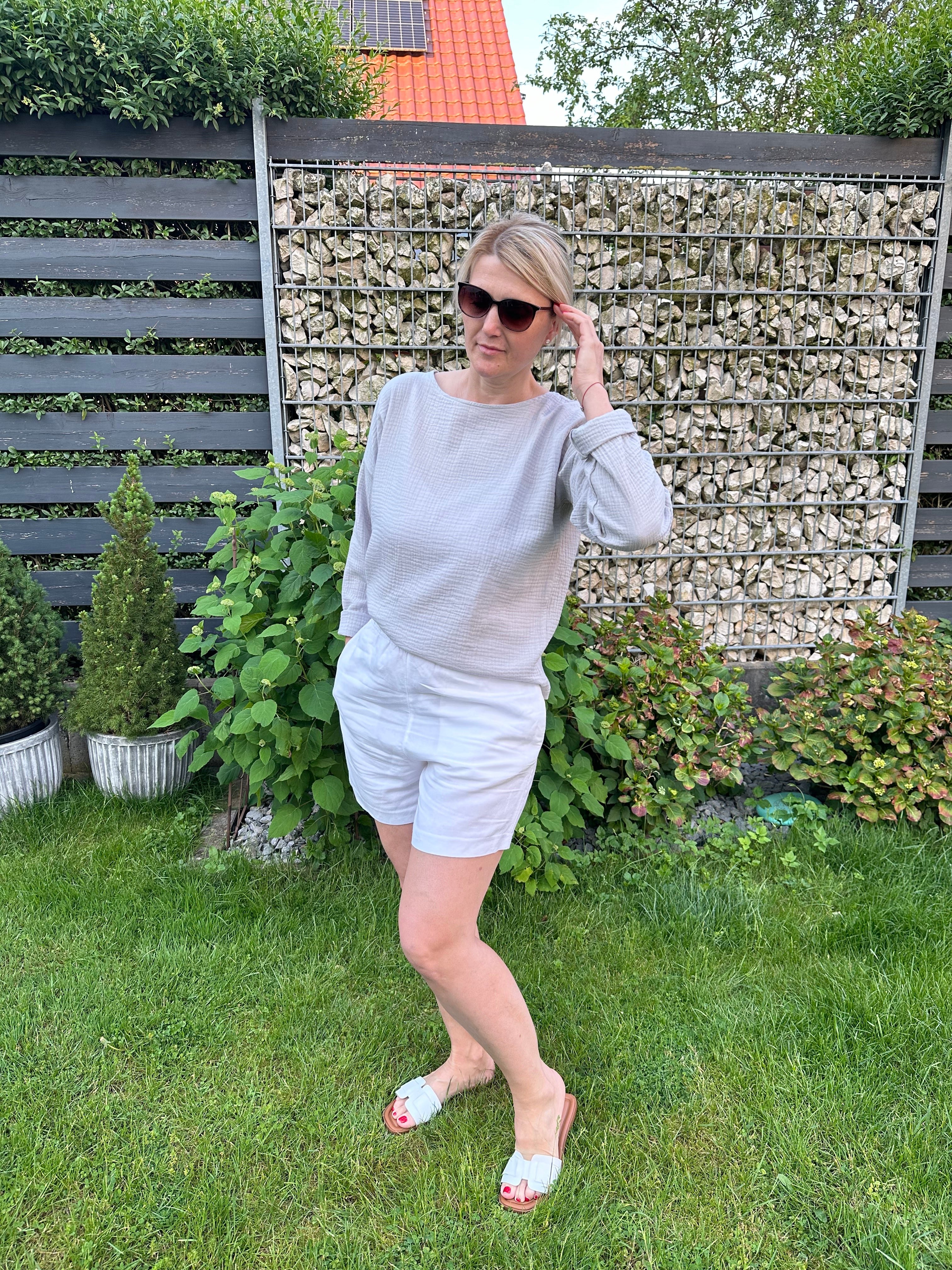 Musselin Oberteil, Damen Musselinpulli, leichter Pulli, Sommer-Pulli, Musselin Bluse