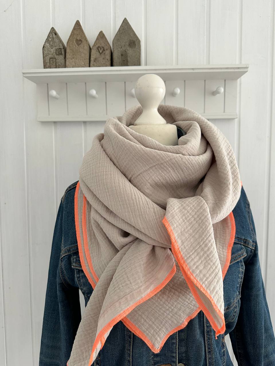 Musselintuch, Tuch, Damentuch, Musselin XXL Tuch