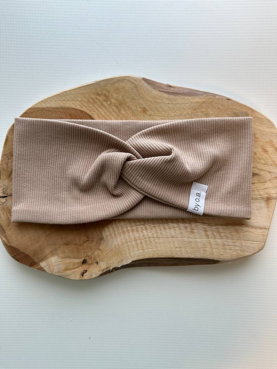 Stirnband, Knotenstirnband, Baundeau Stirnband Farbe Sand