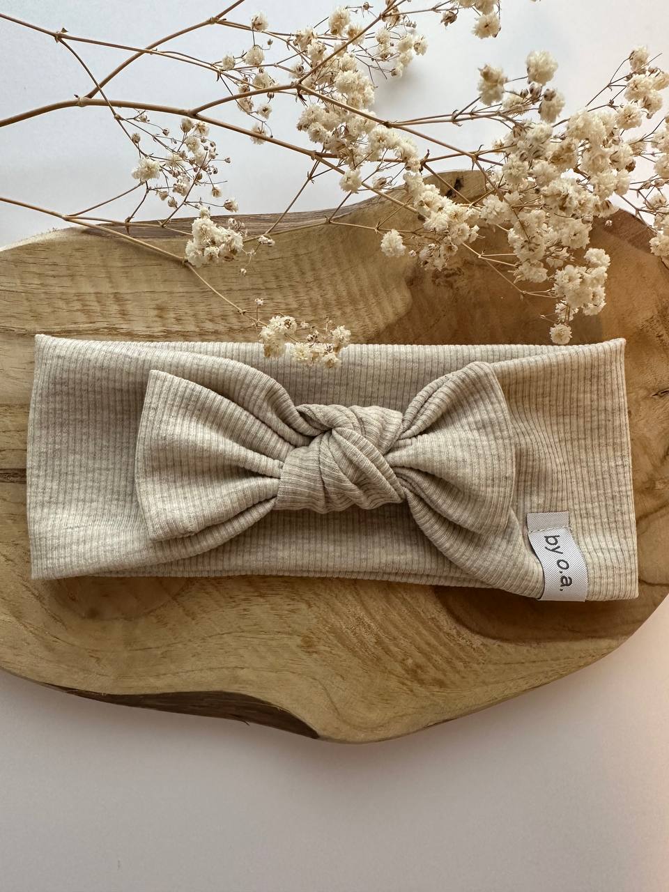 Stirnband, Knotenstirnband, Baundeau Stirnband Farbe Sand meliert