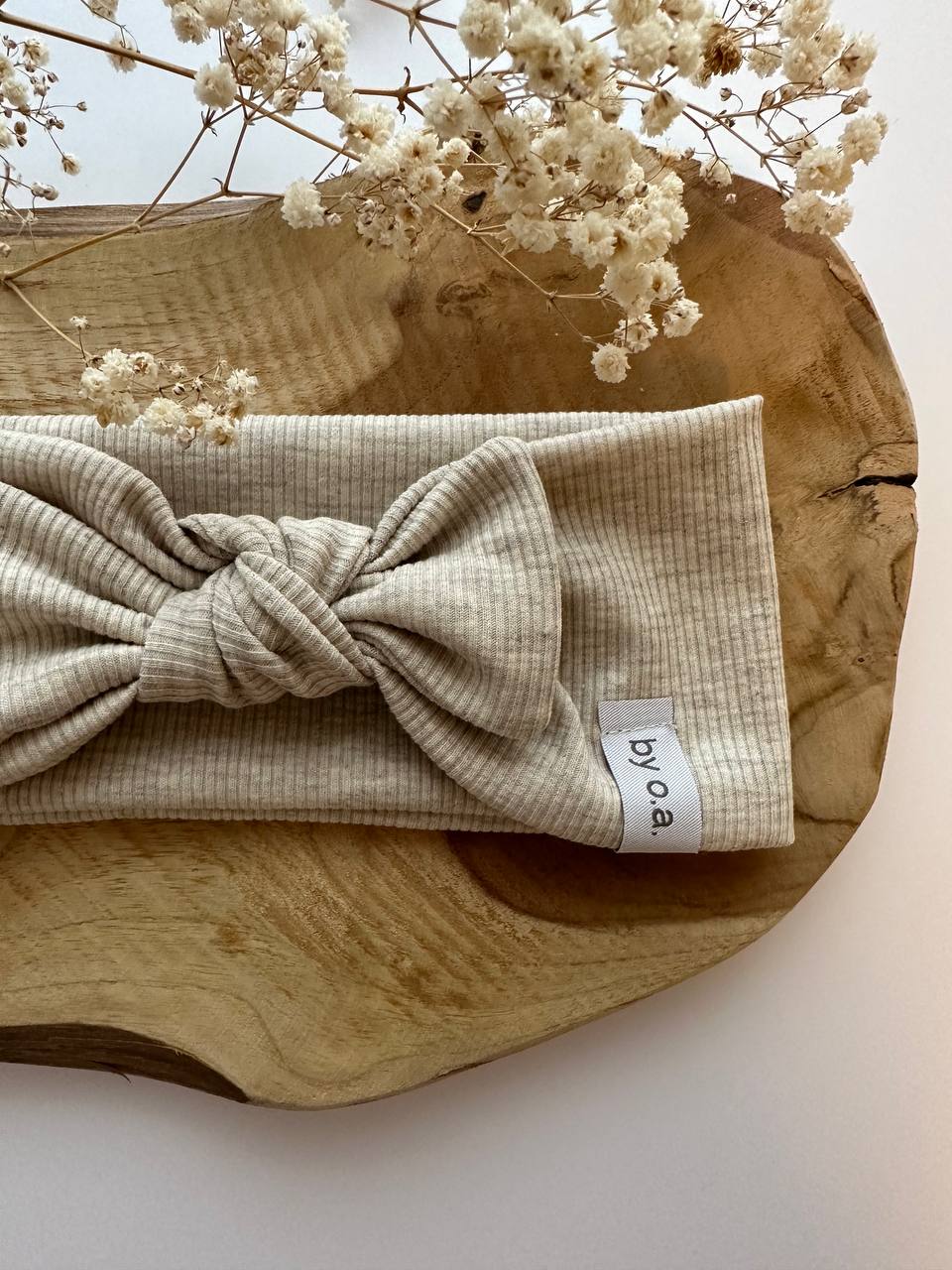 Stirnband, Knotenstirnband, Baundeau Stirnband Farbe Sand meliert