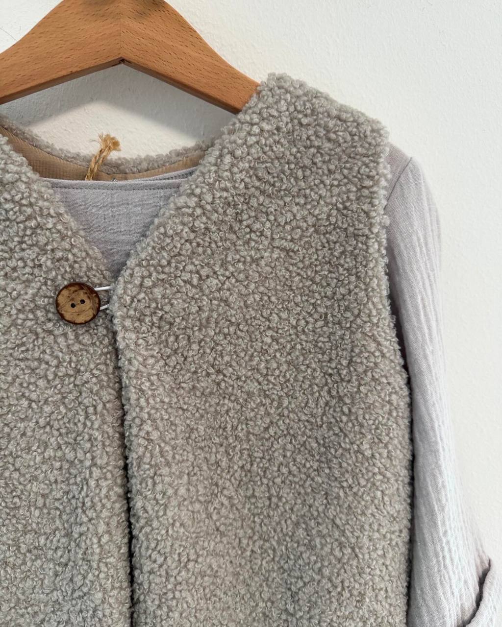 Teddy Weste, Fellweste, Kinderweste, warme Weste, kuschilige Weste