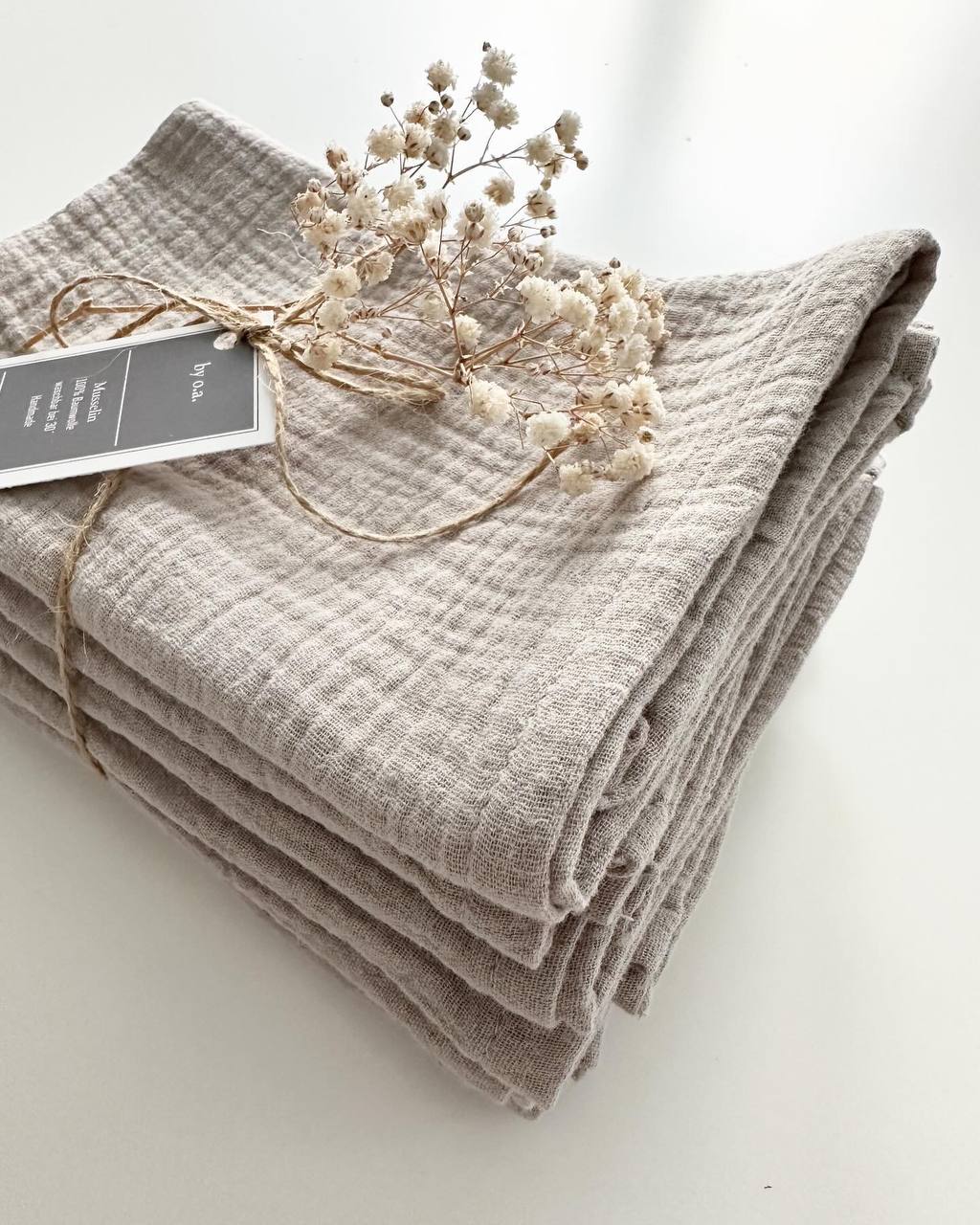 Musselin Servietten, Servietten, Hochzeitservietten, Stoffservietten