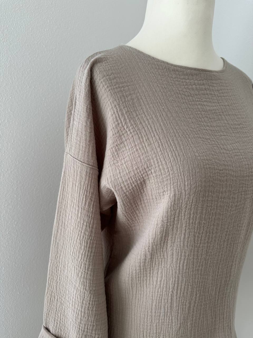 Musselin Oberteil, Damen Musselinpulli, leichter Pulli, Sommer-Pulli, Musselin Bluse