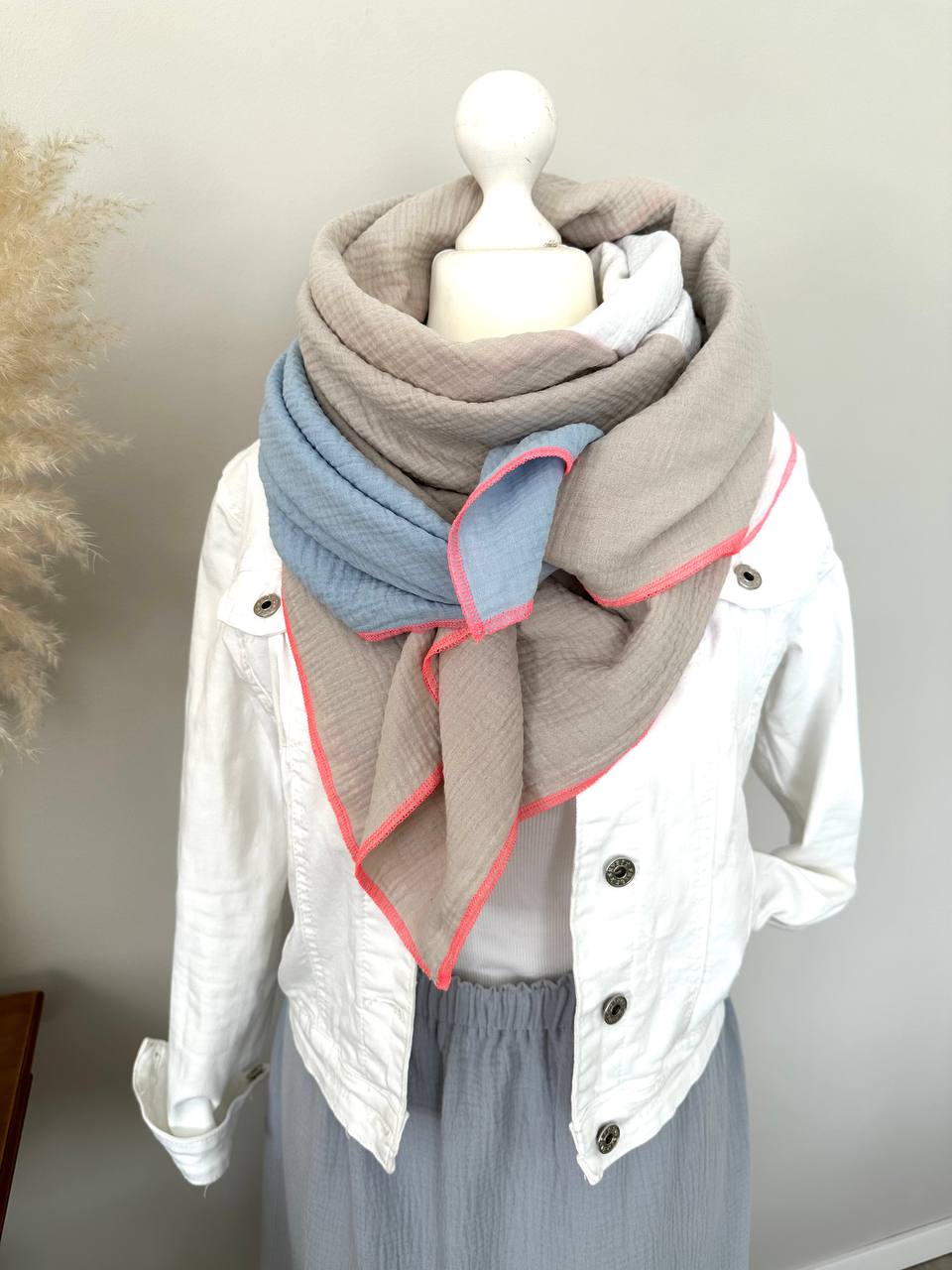 Musselintuch, Tuch, Damentuch, Musselin XXL Tuch