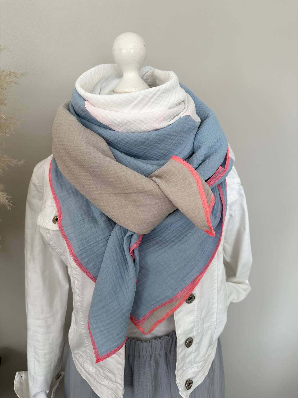 Musselintuch, Tuch, Damentuch, Musselin XXL Tuch