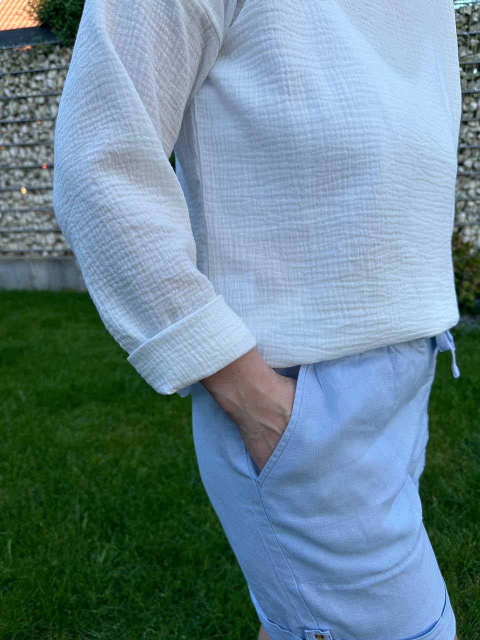 Musselin Oberteil, Damen Musselinpulli, leichter Pulli, Sommer-Pulli, Musselin Bluse