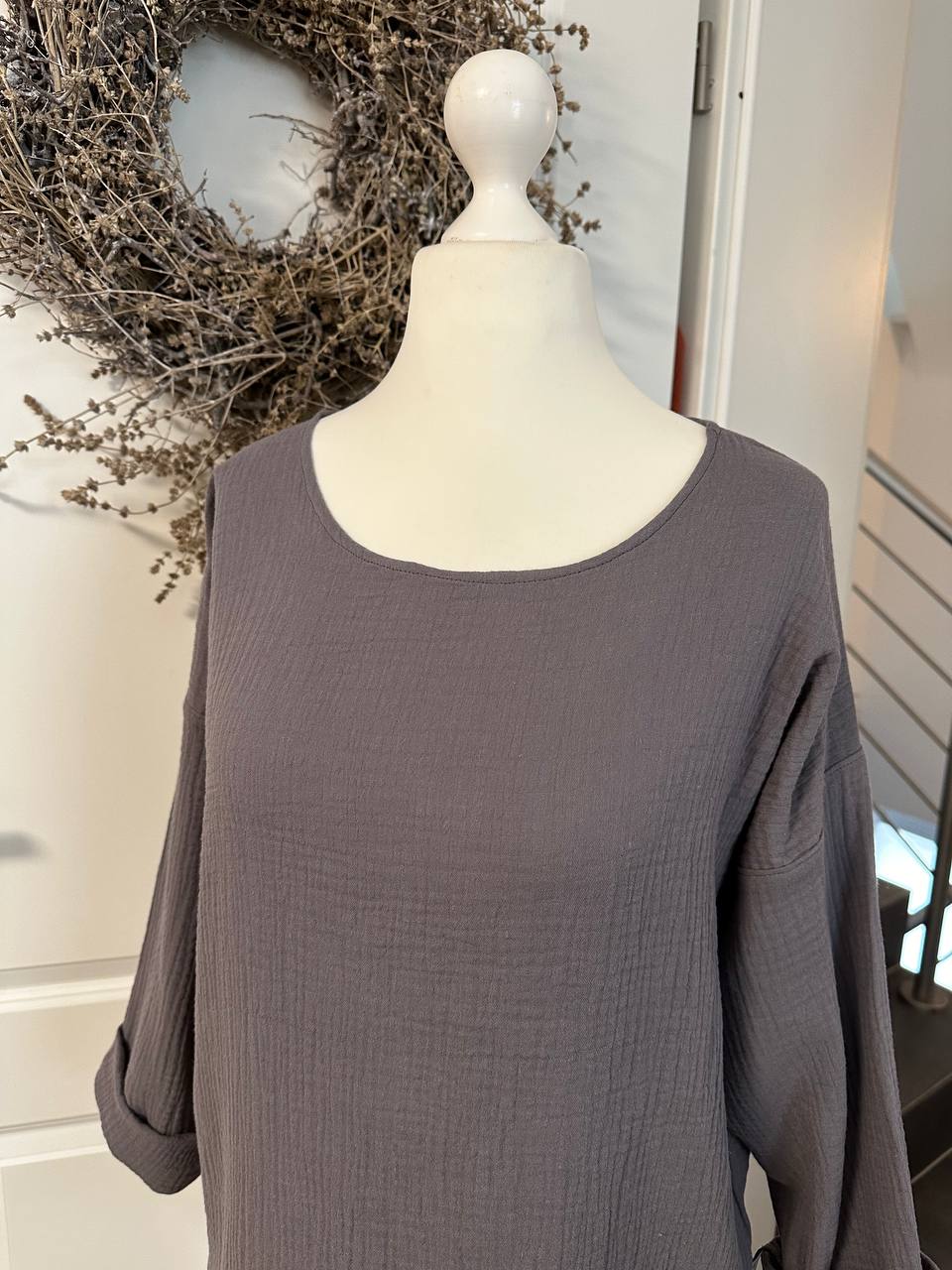 Musselin Oberteil, Damen Musselinpulli, leichter Pulli, Sommer-Pulli, Musseli- Bluse