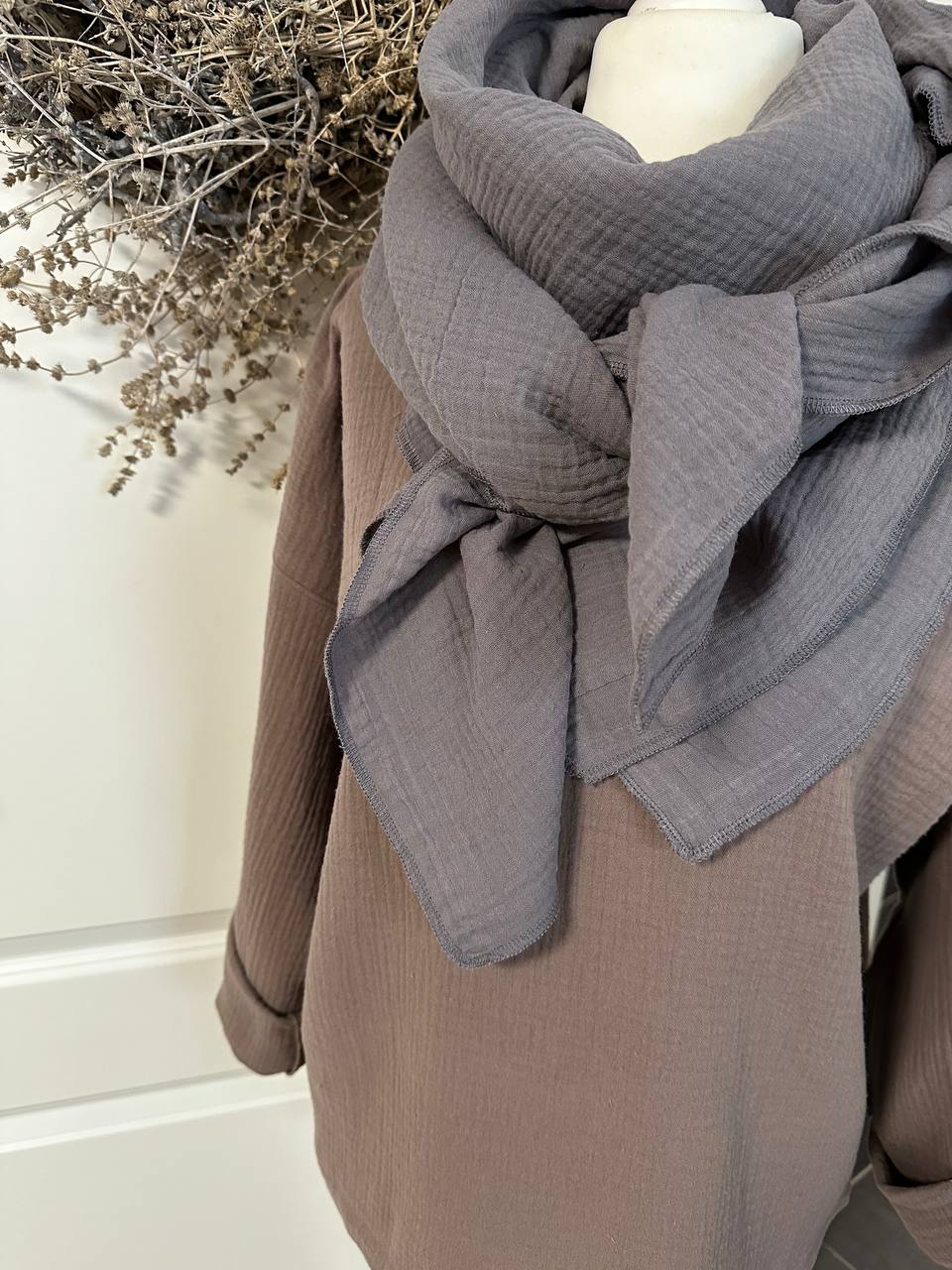 Musselin Oberteil, Damen Musselinpulli, leichter Pulli, Sommer-Pulli, Musselin Bluse