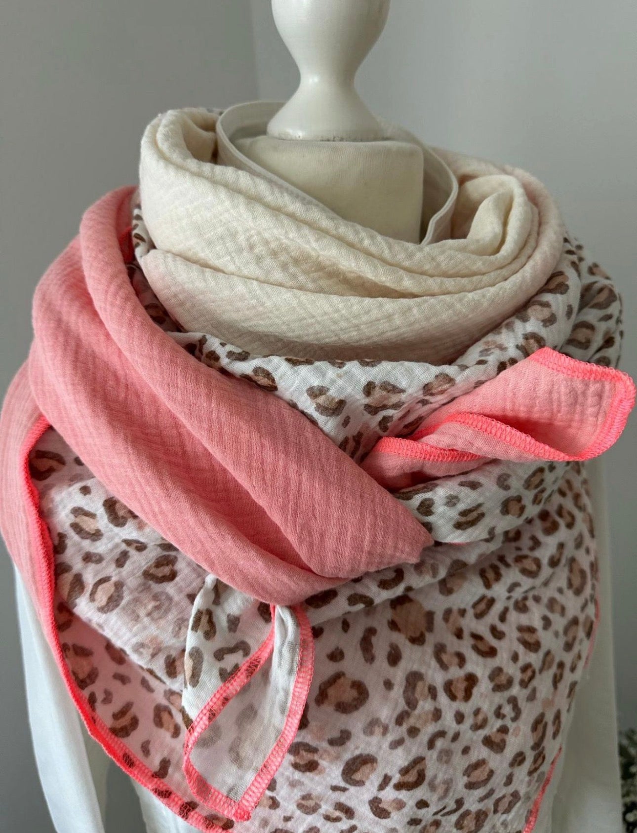 Musselintuch, Tuch, Damentuch, Musselin XXL Tuch