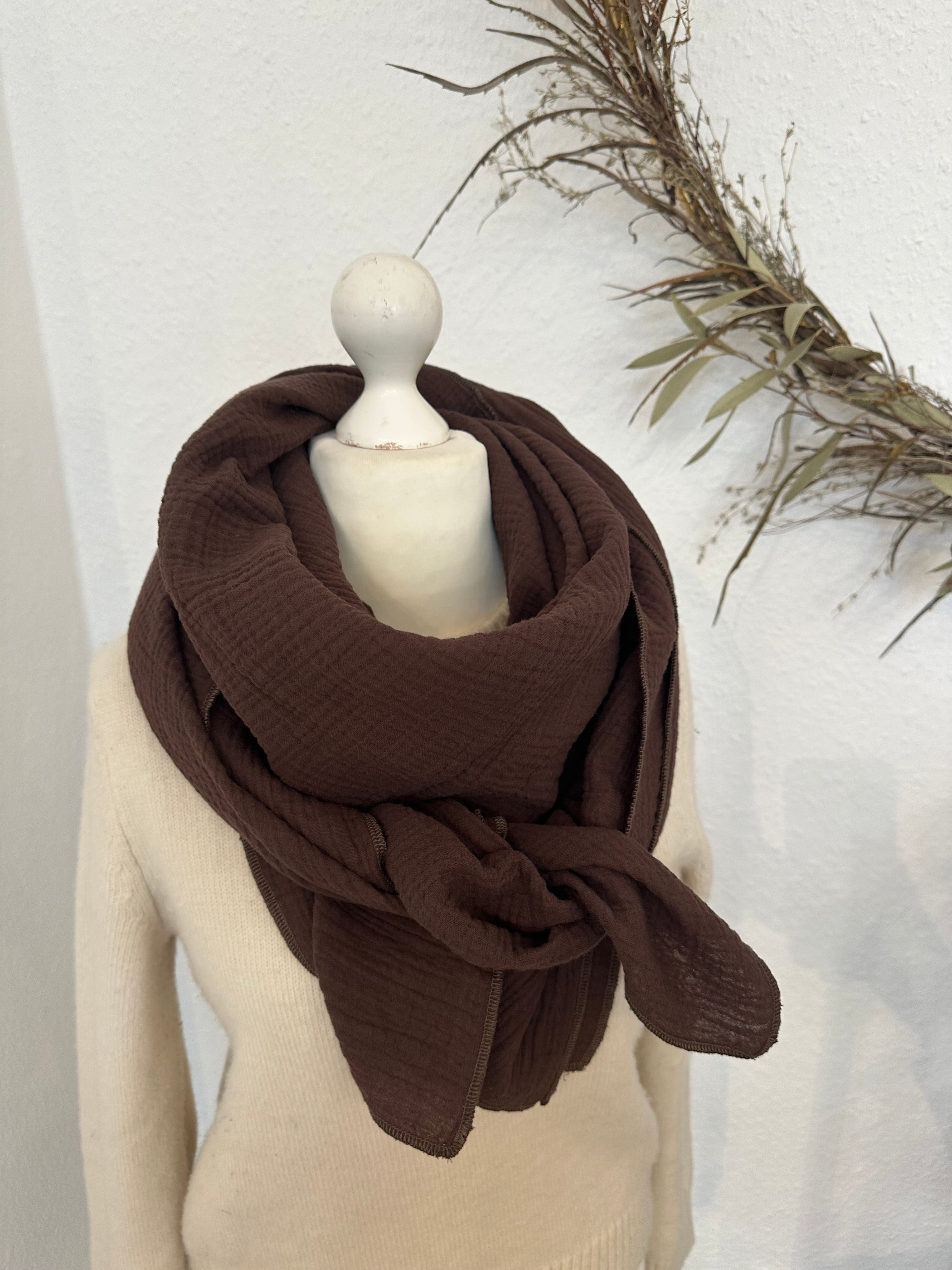 Musselintuch, Tuch, Damentuch, Musselin XXL Tuch