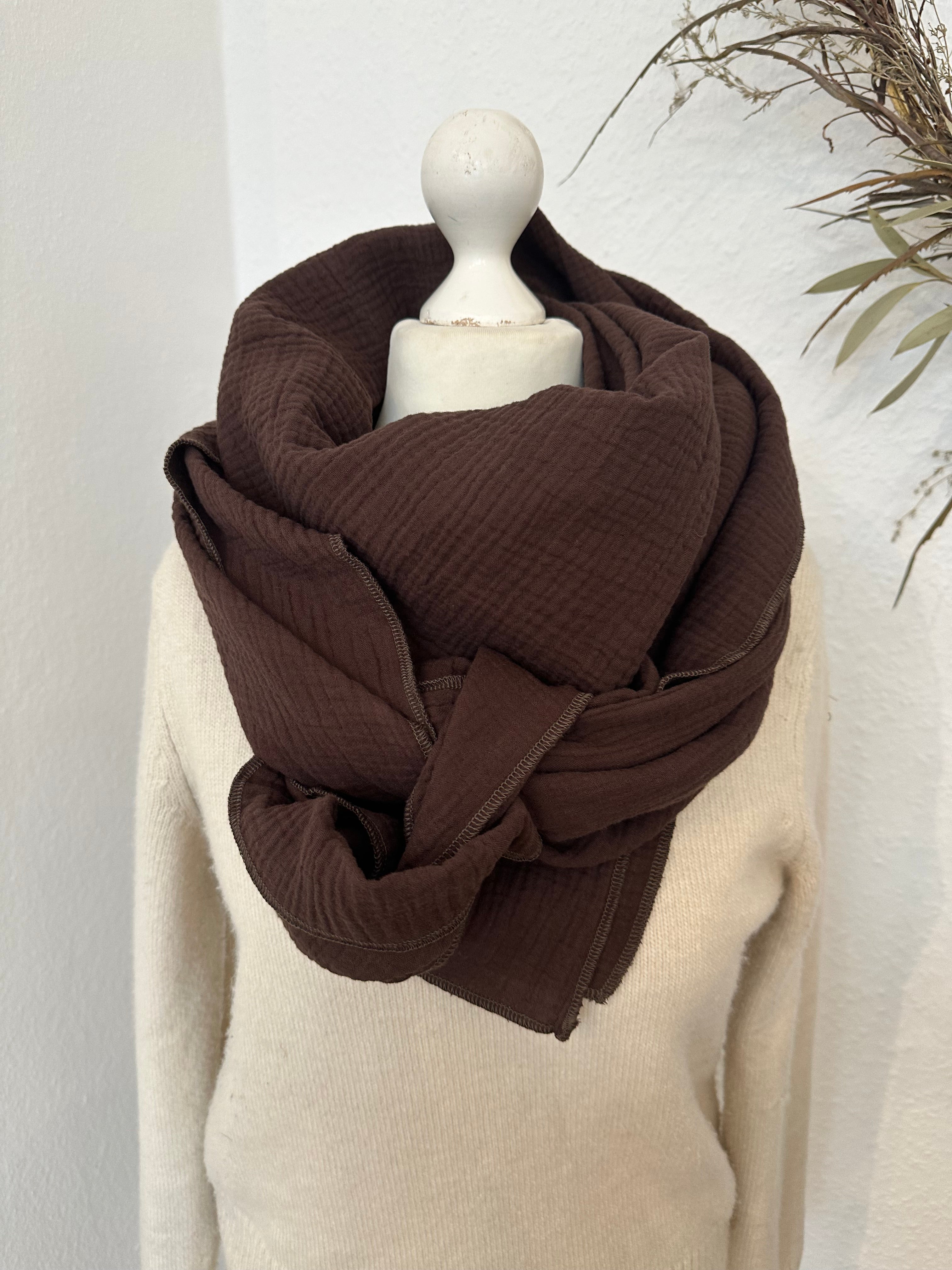 Musselintuch, Tuch, Damentuch, Musselin XXL Tuch